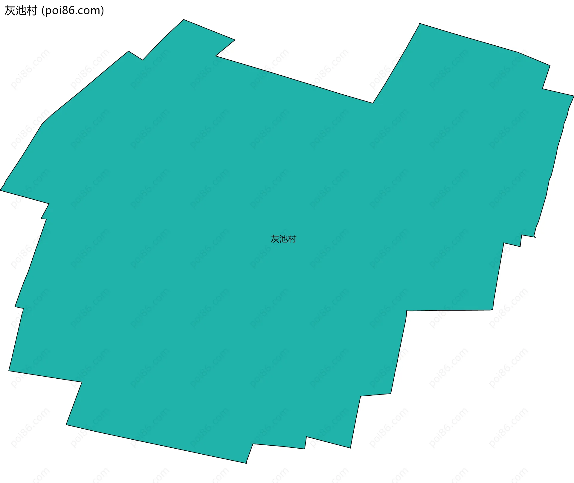 灰池村边界地图