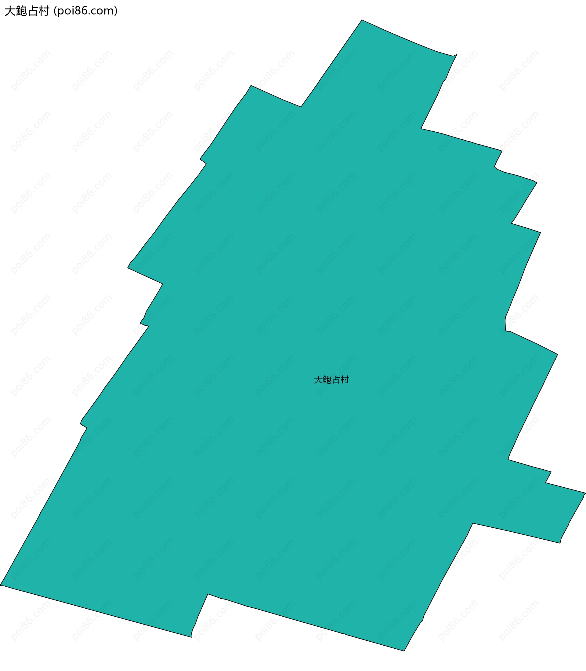 大鲍占村边界地图