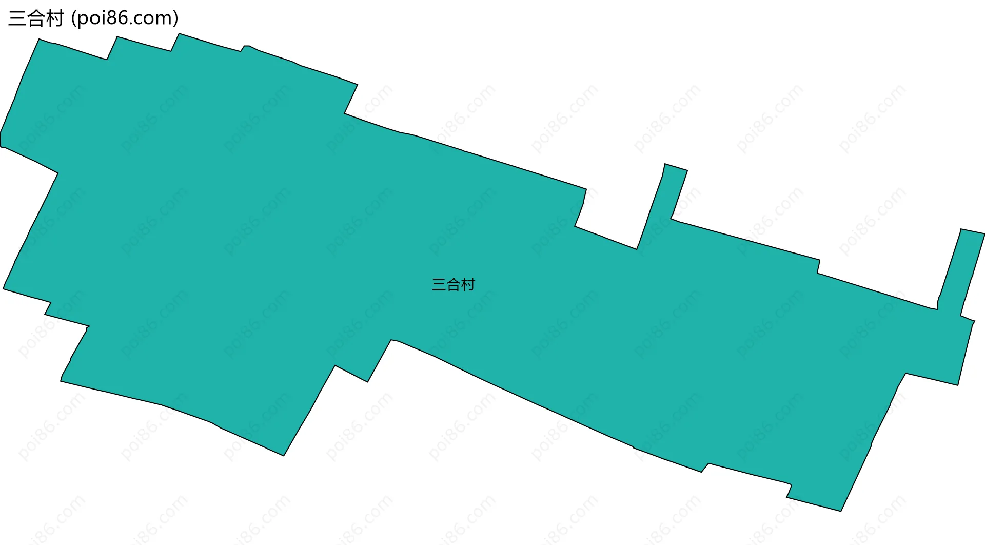三合村边界地图