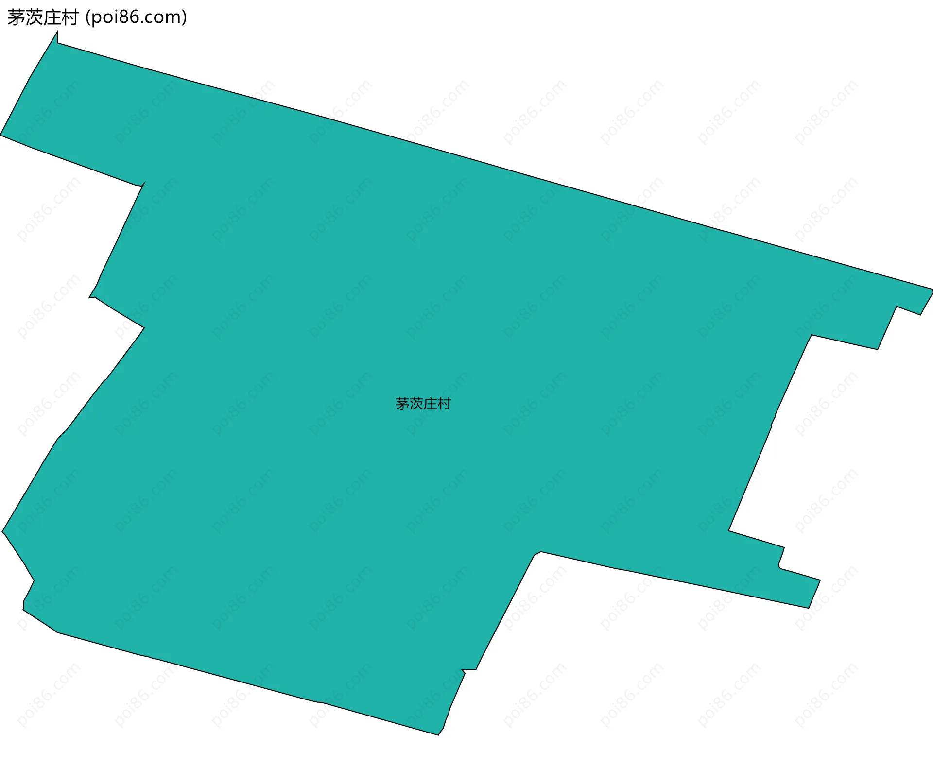 茅茨庄村边界地图