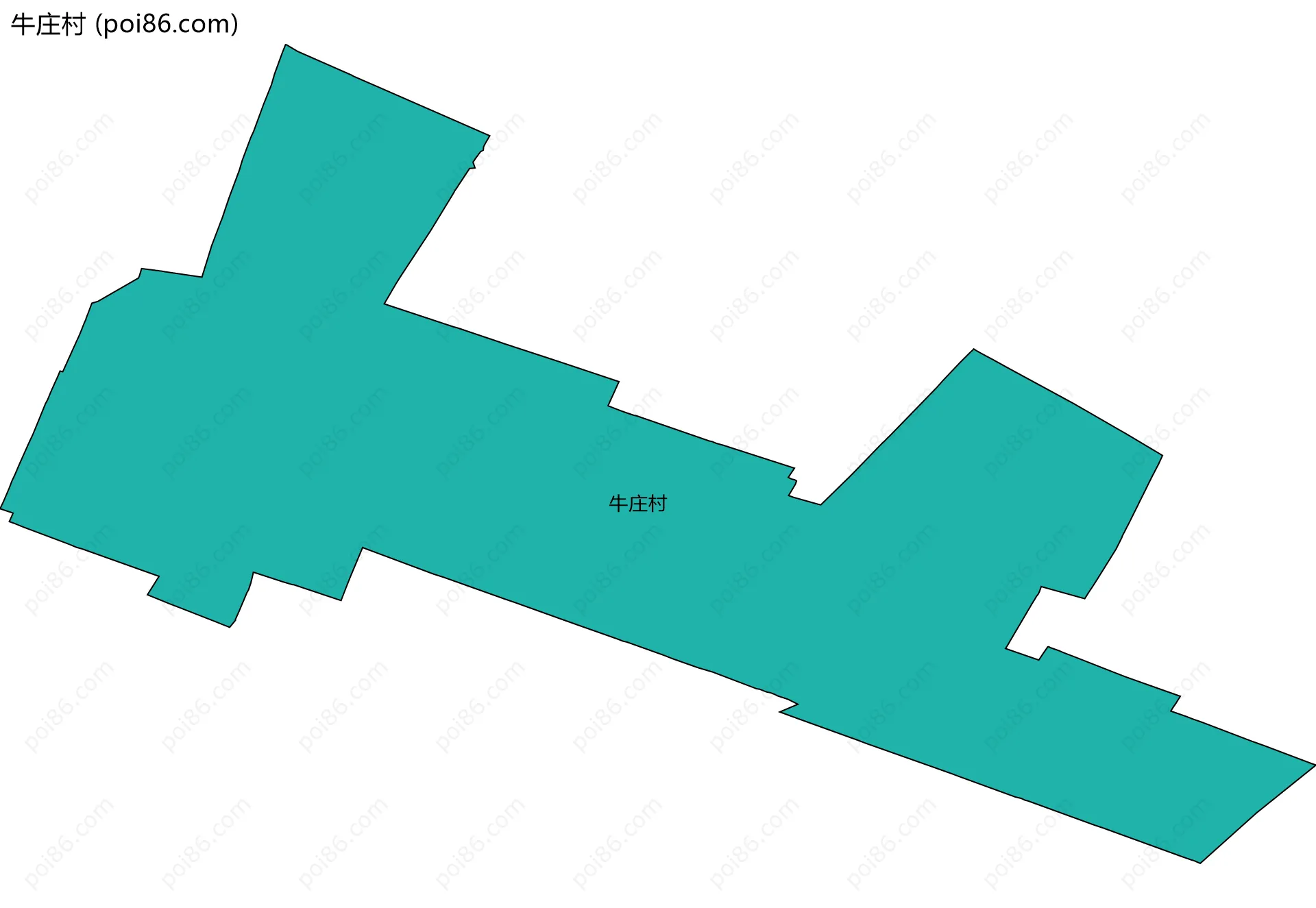 牛庄村边界地图