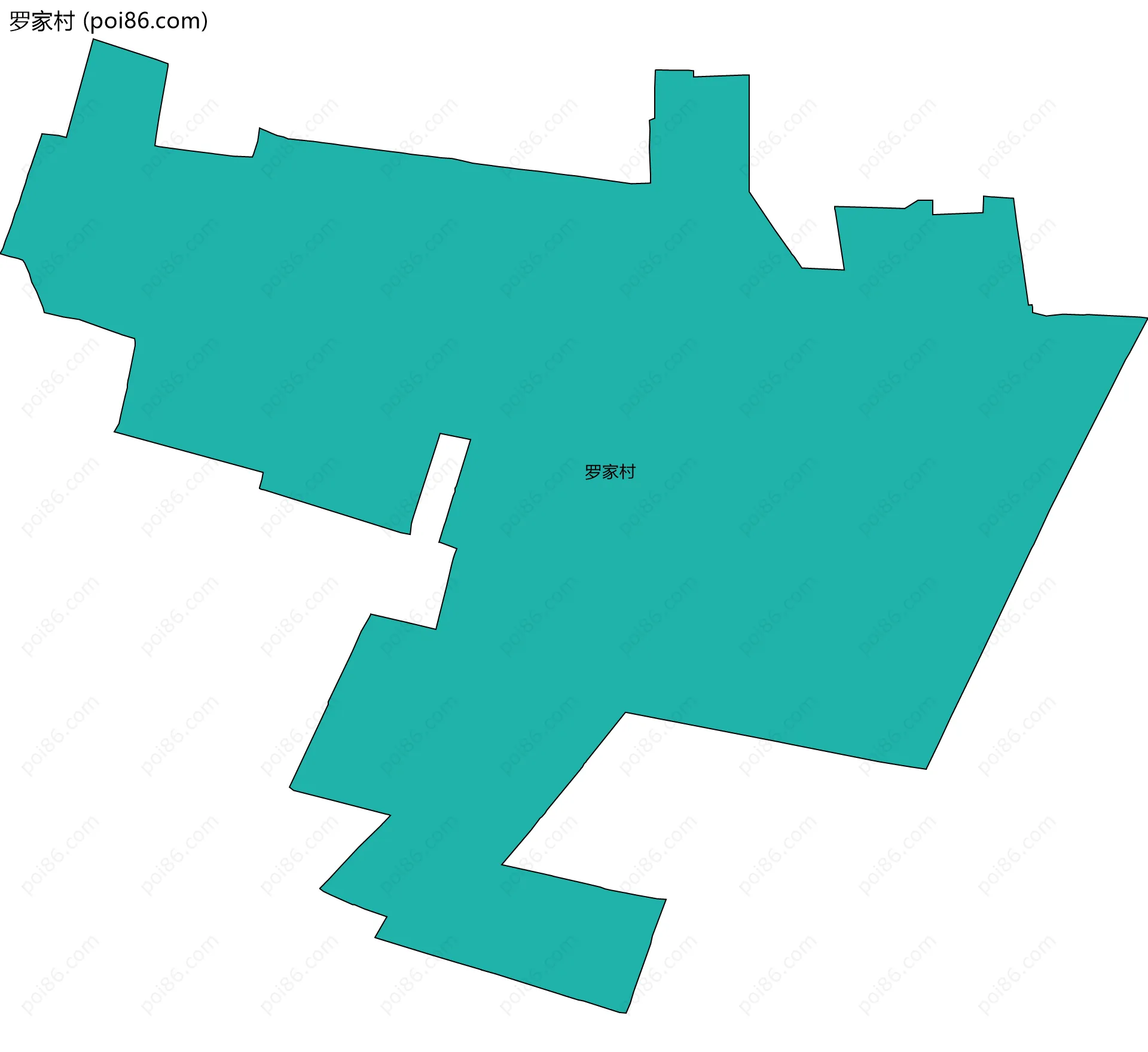 罗家村边界地图