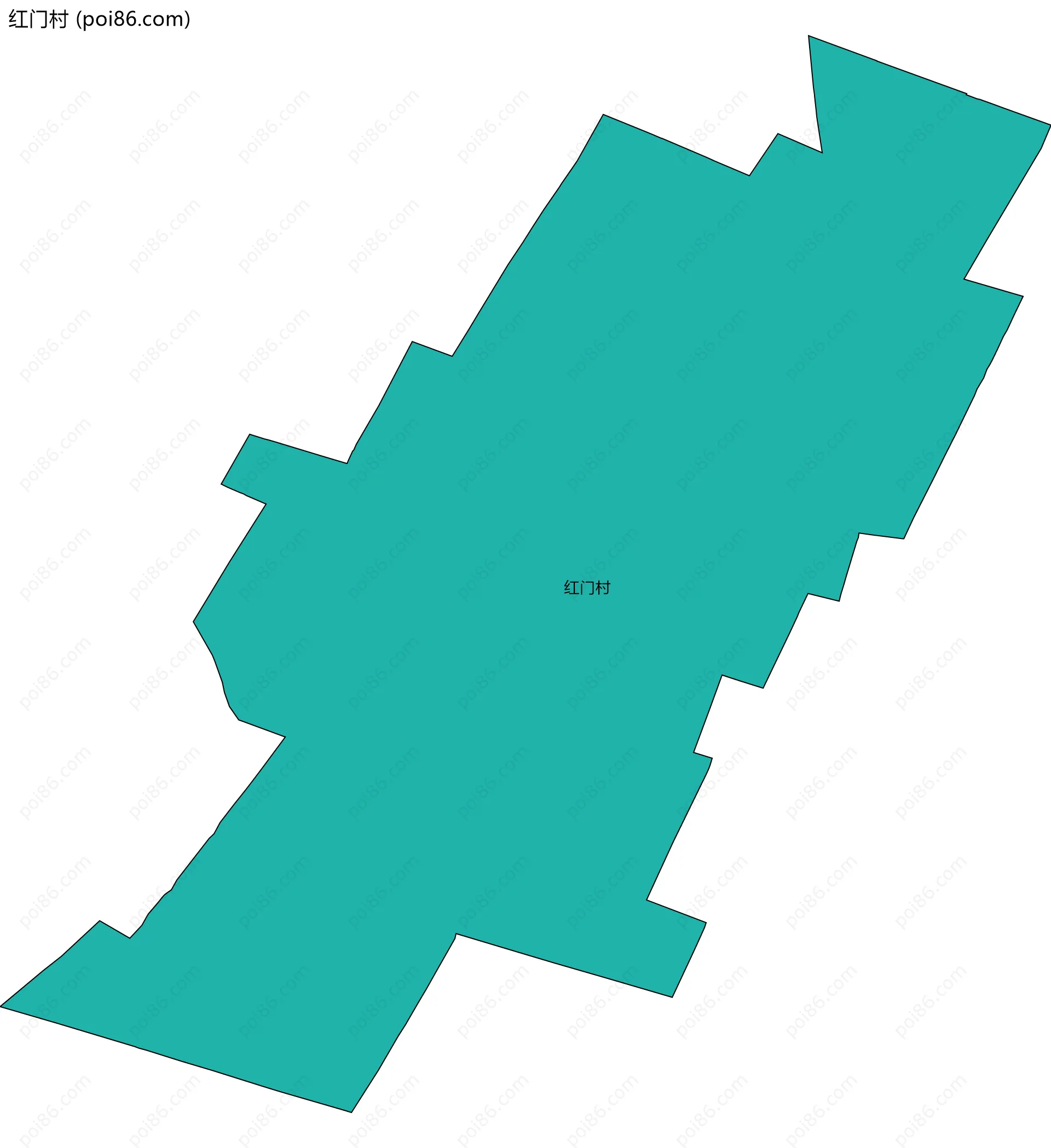 红门村边界地图