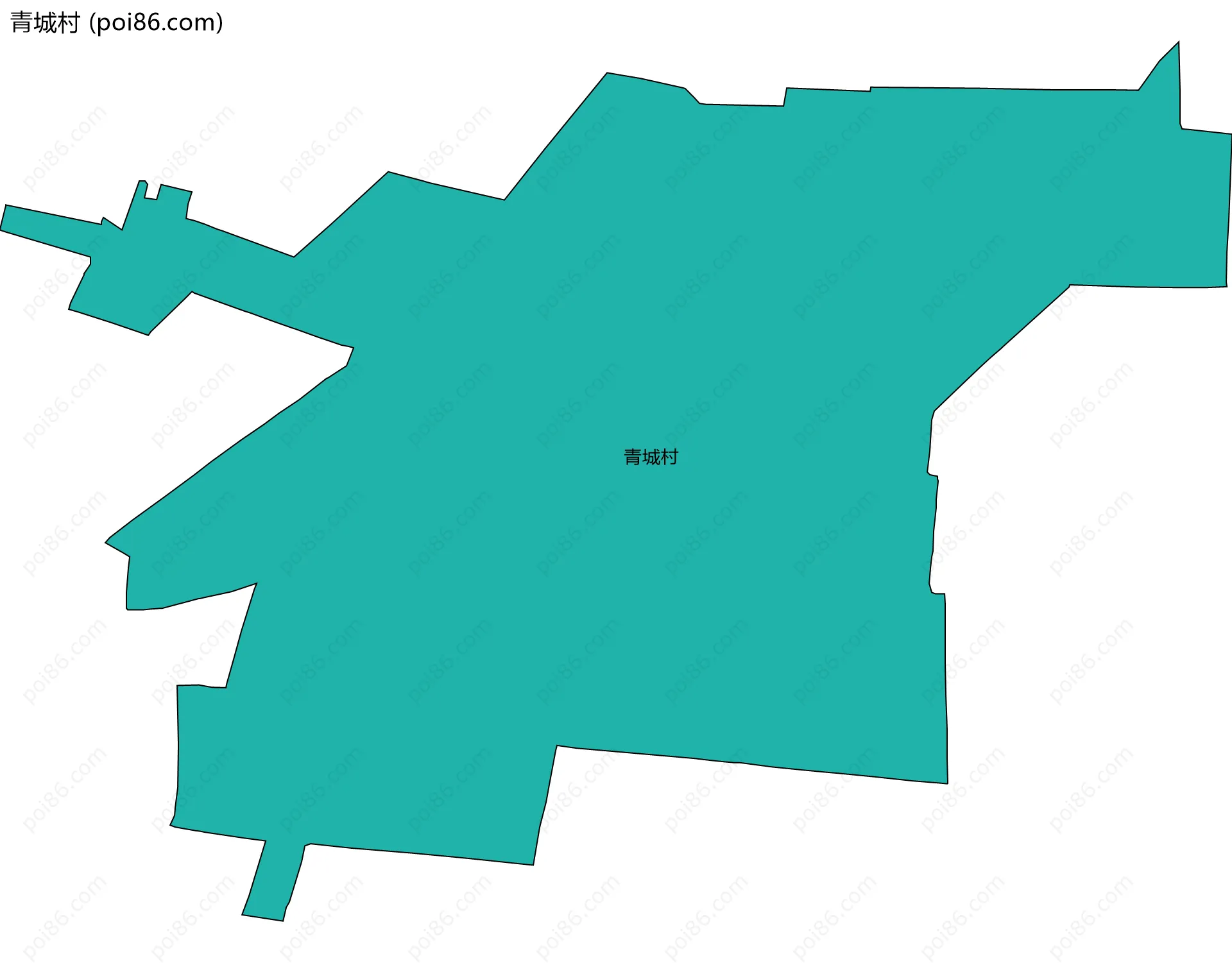 青城村边界地图