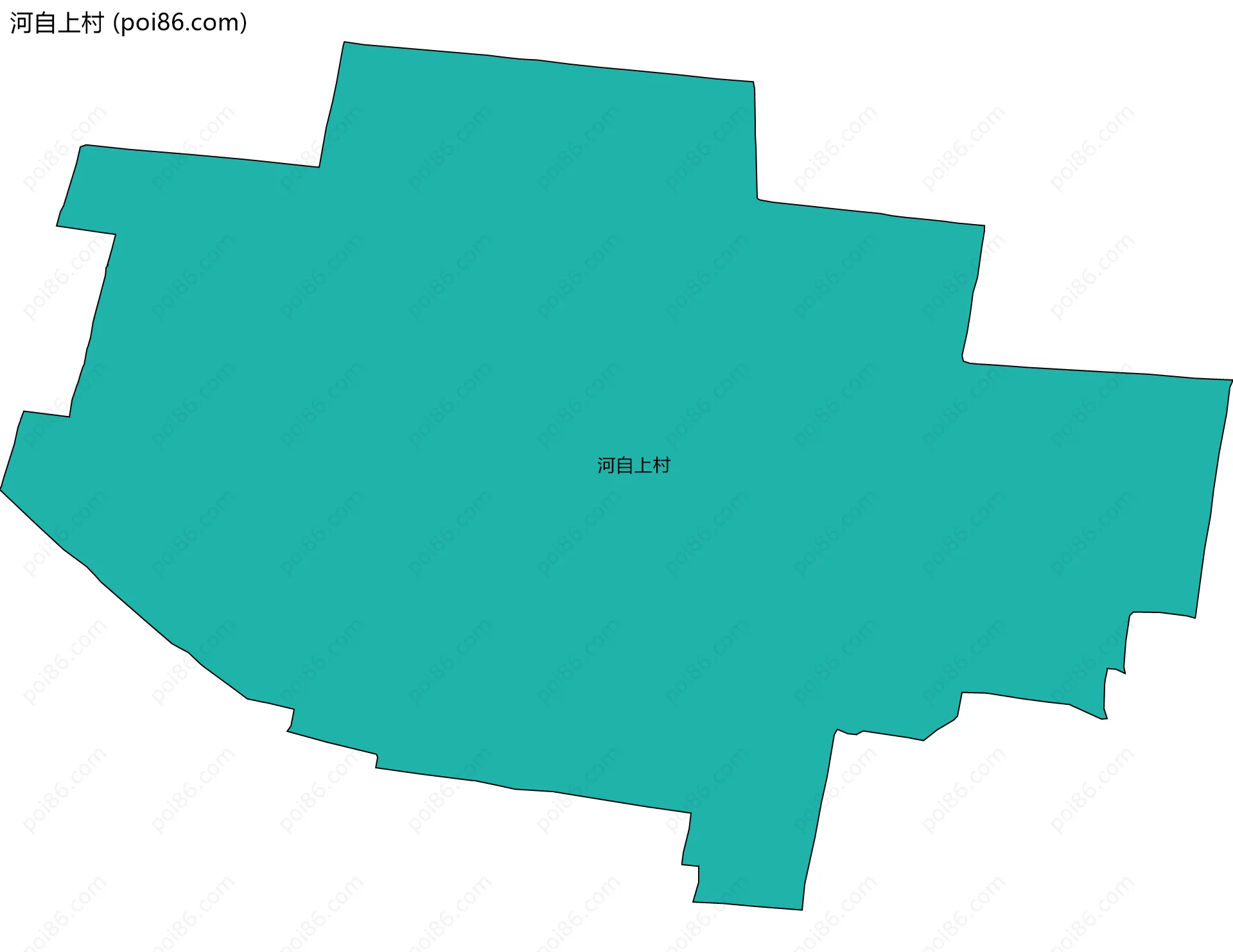 河自上村边界地图