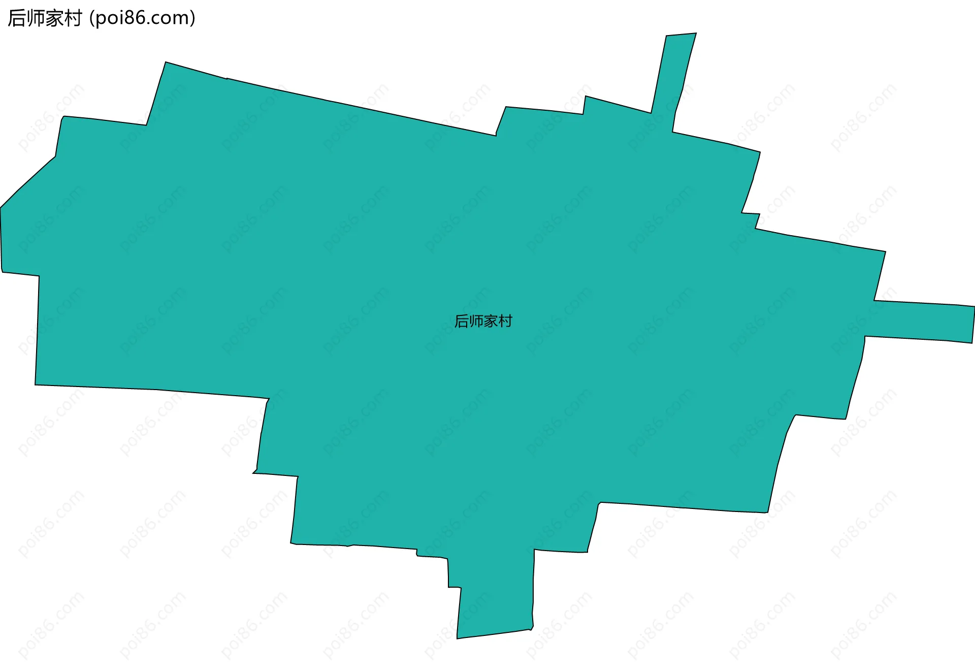 后师家村边界地图