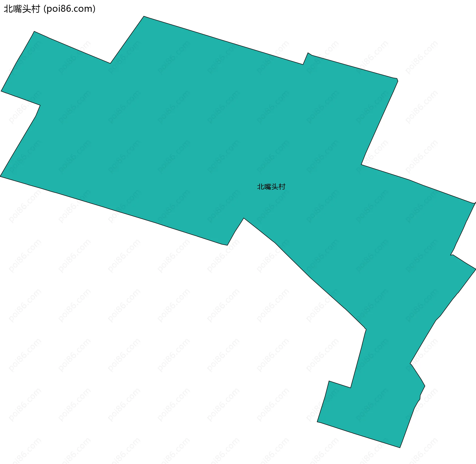 北嘴头村边界地图
