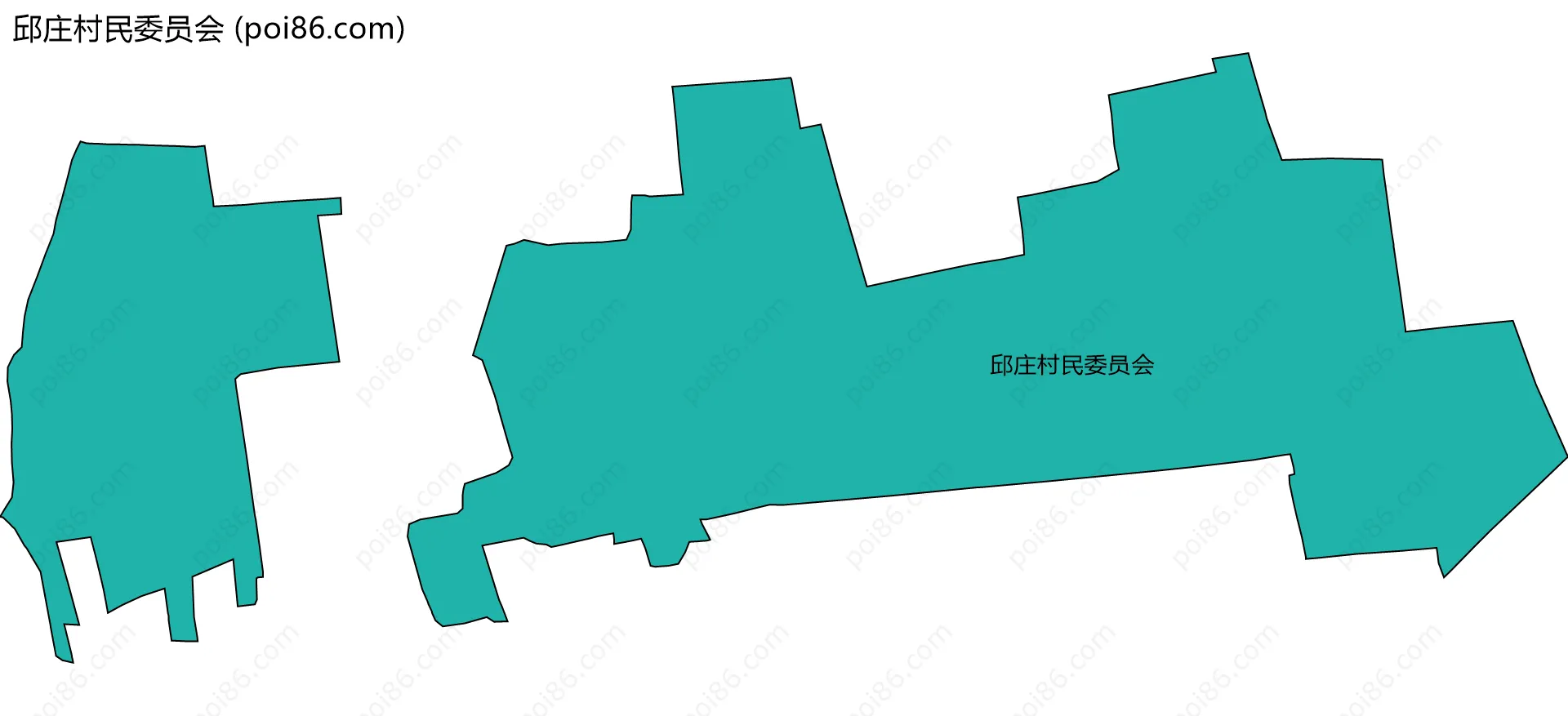 邱庄村民委员会边界地图