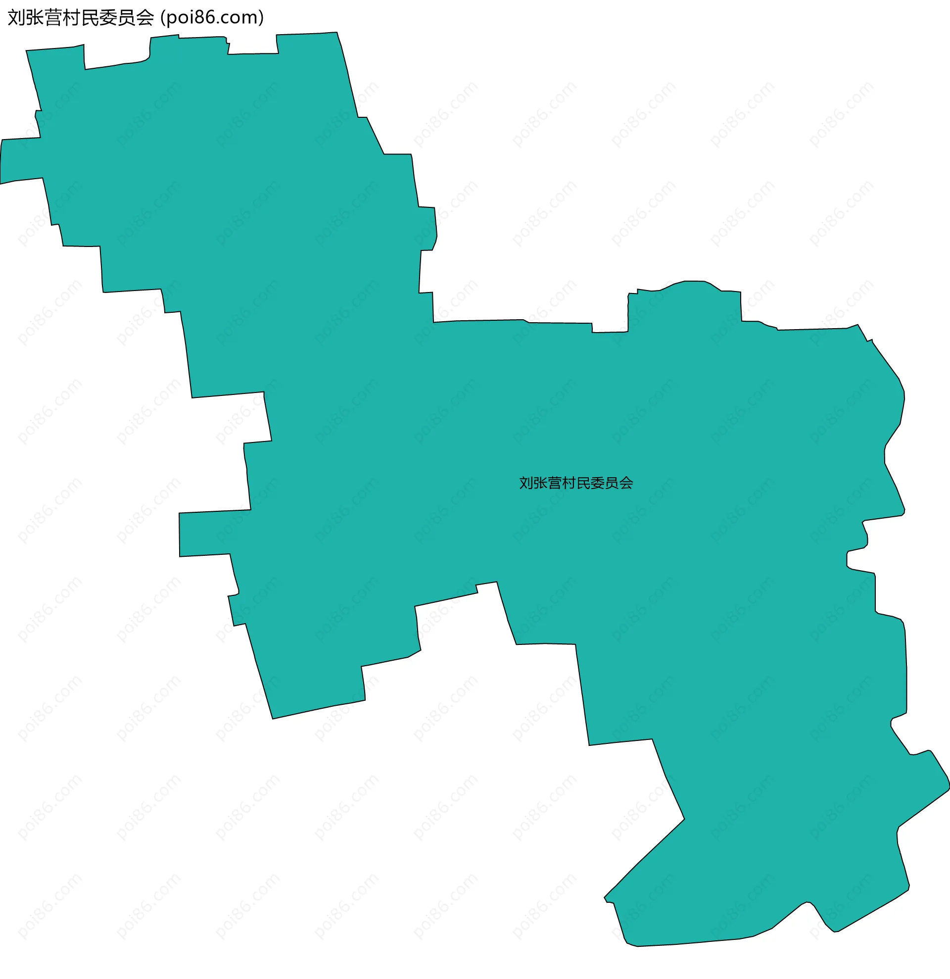 刘张营村民委员会边界地图
