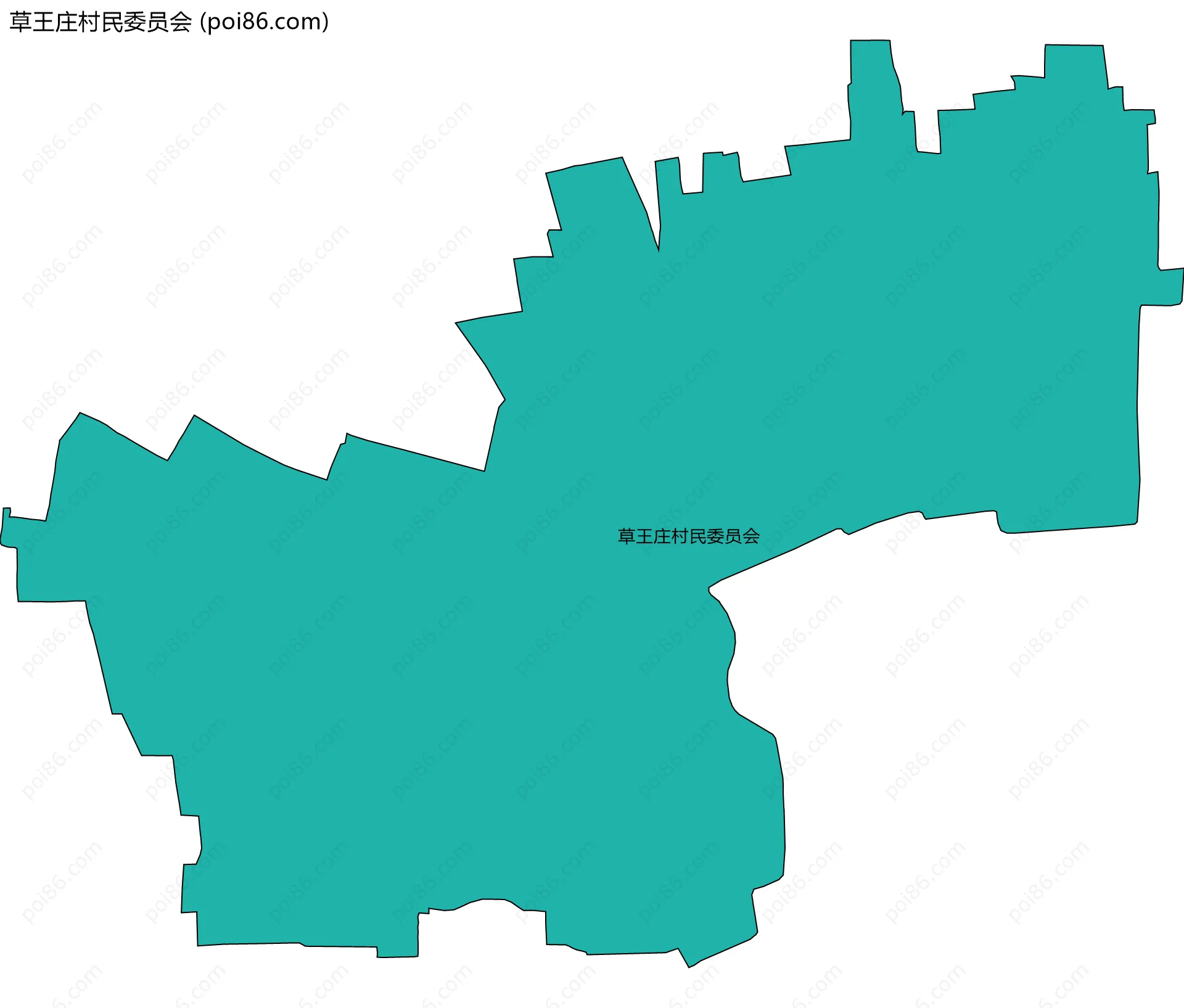 草王庄村民委员会边界地图