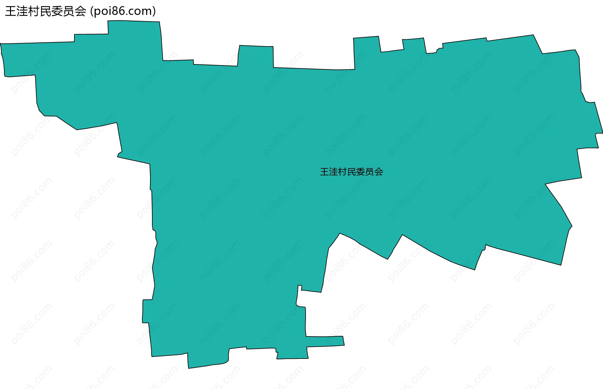 王洼村民委员会边界地图
