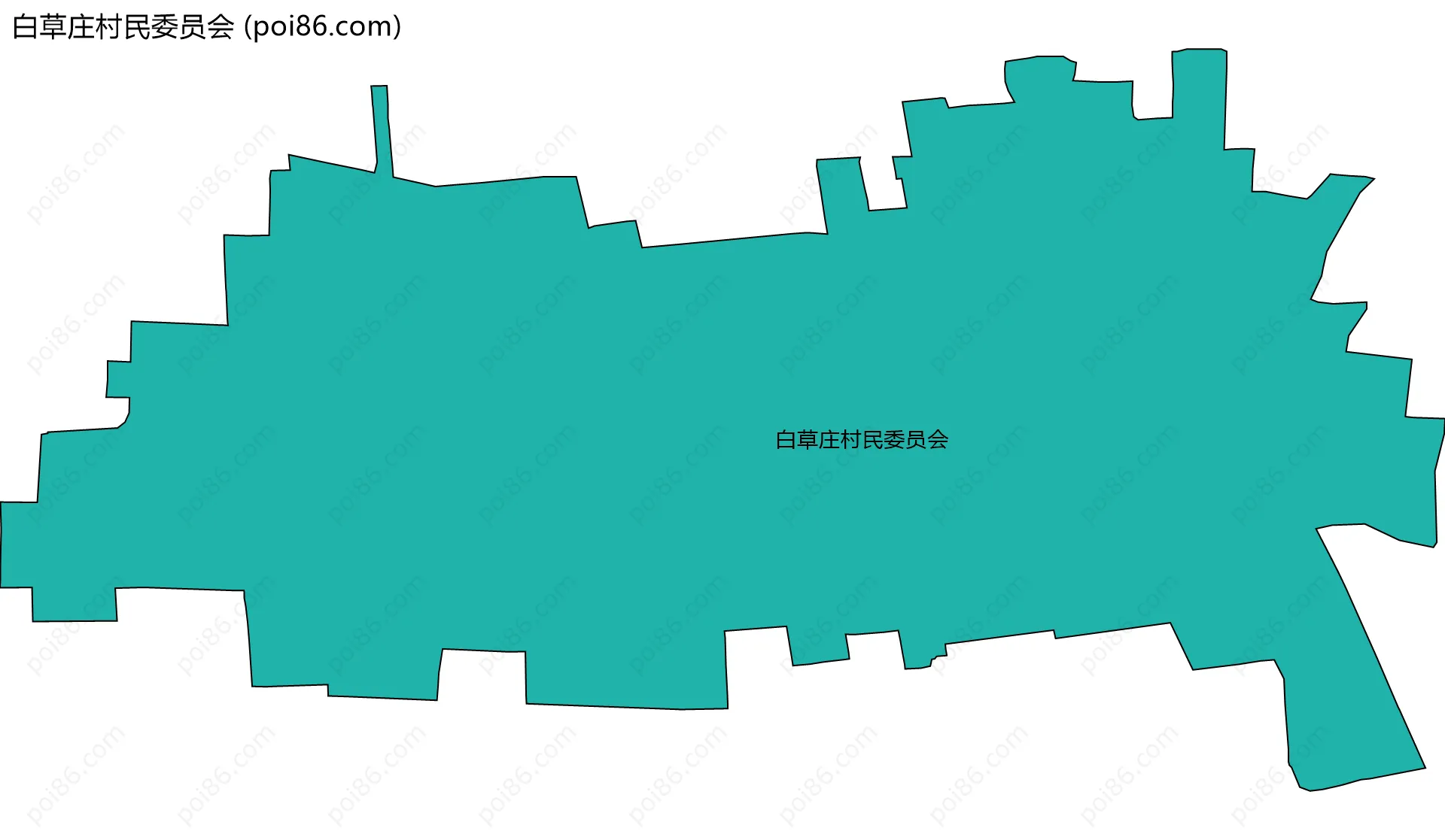 白草庄村民委员会边界地图