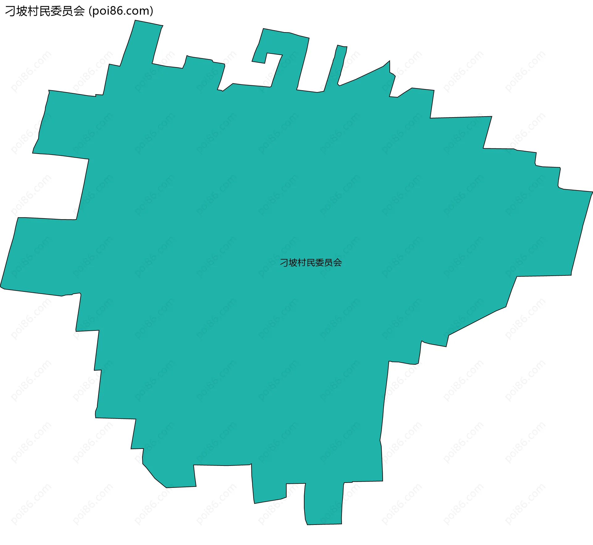 刁坡村民委员会边界地图