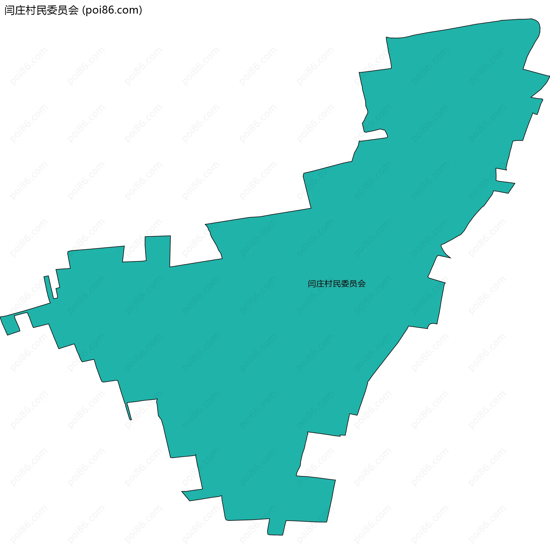 闫庄村民委员会边界地图