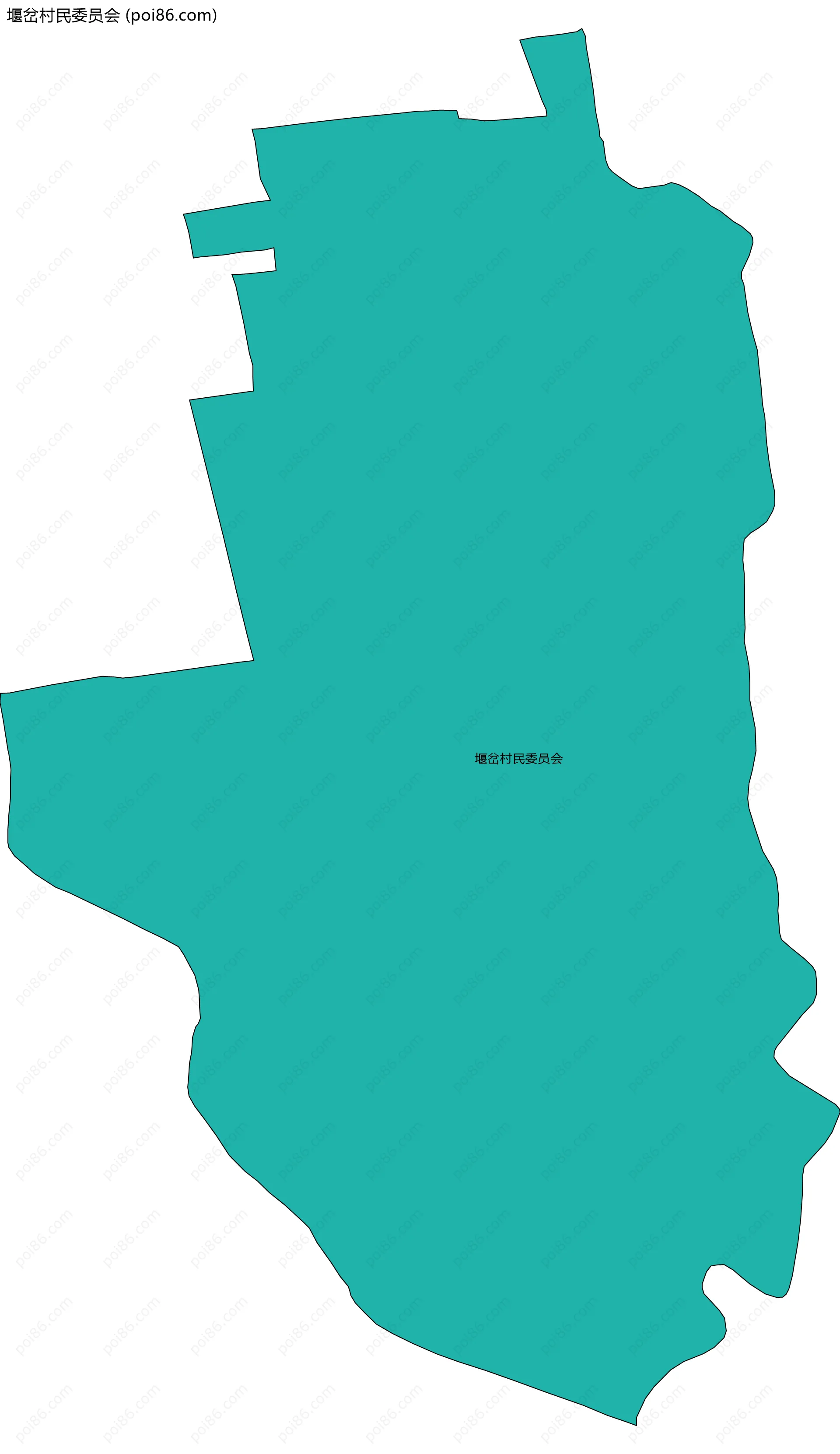 堰岔村民委员会边界地图