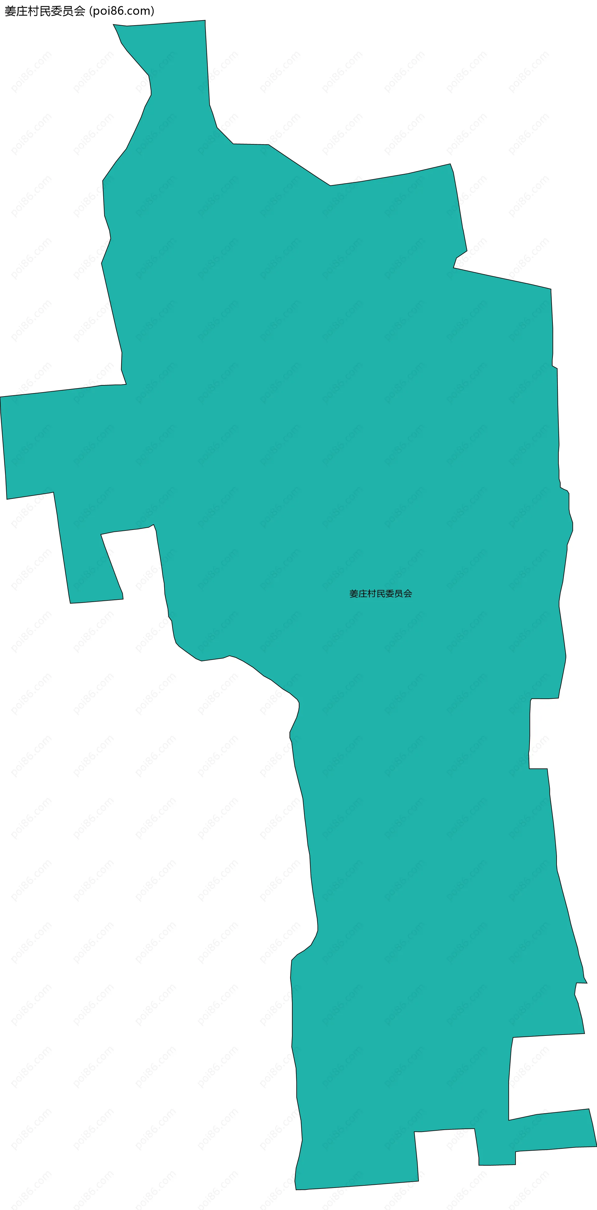 姜庄村民委员会边界地图