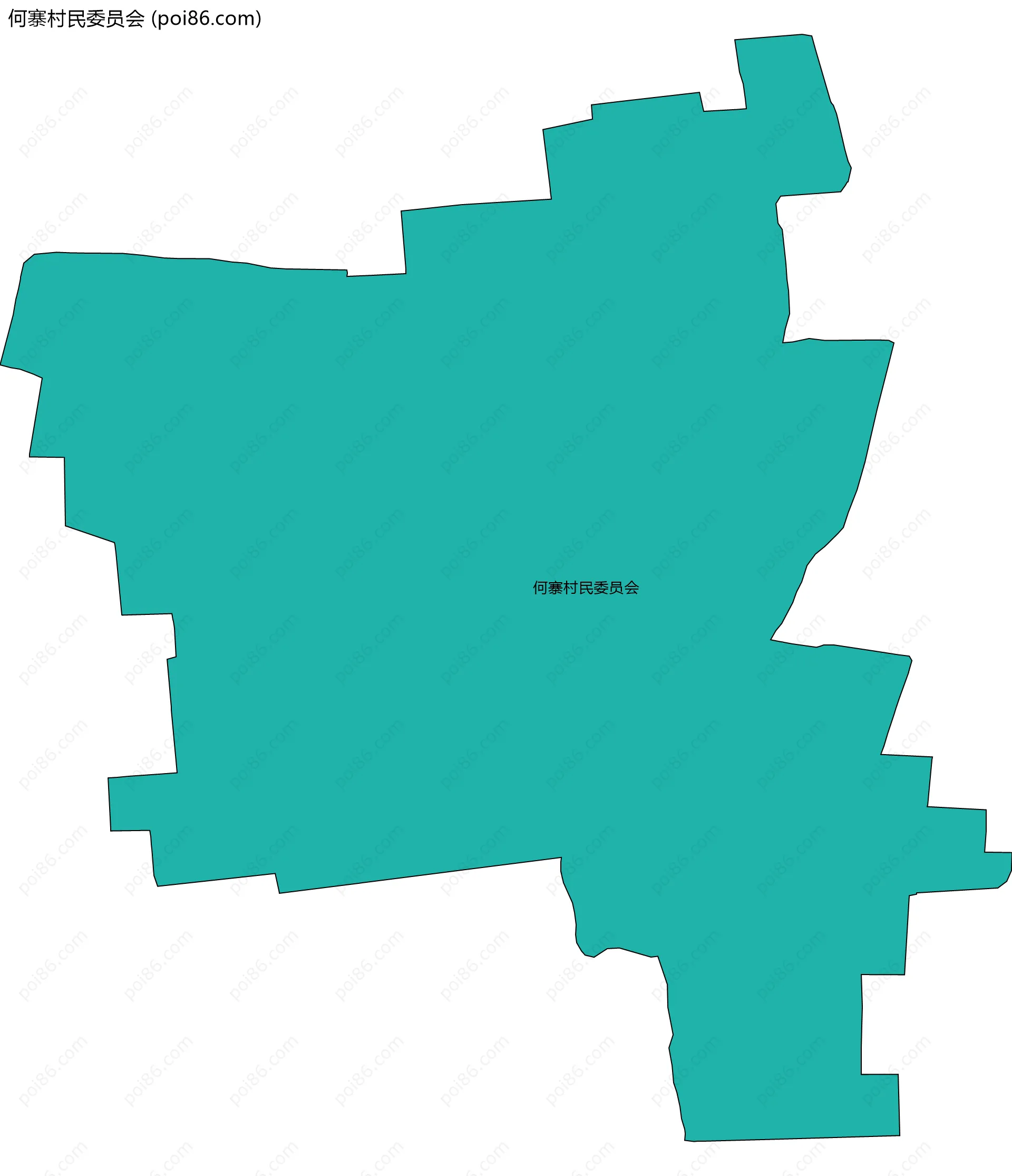 何寨村民委员会边界地图