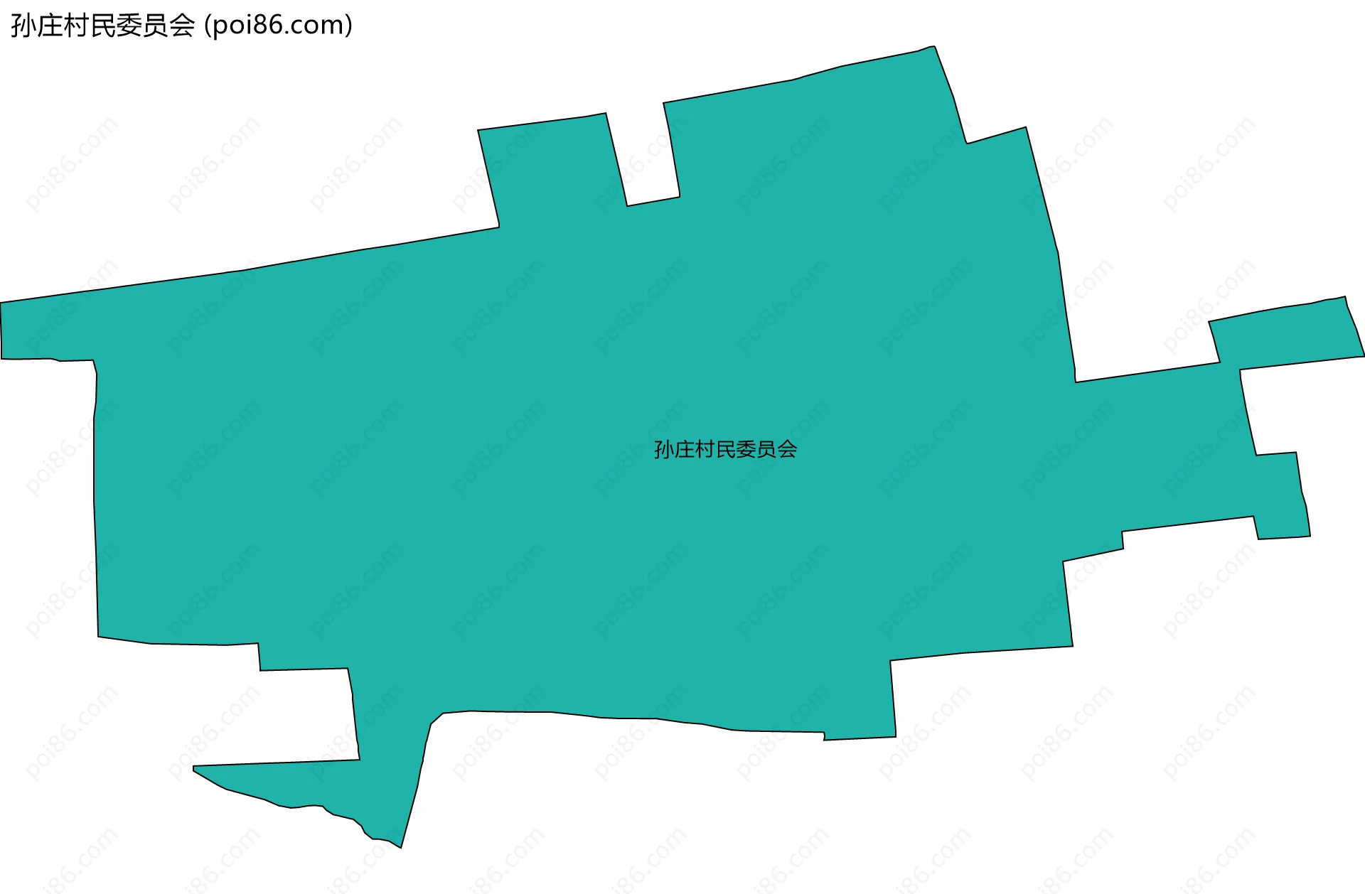 孙庄村民委员会边界地图