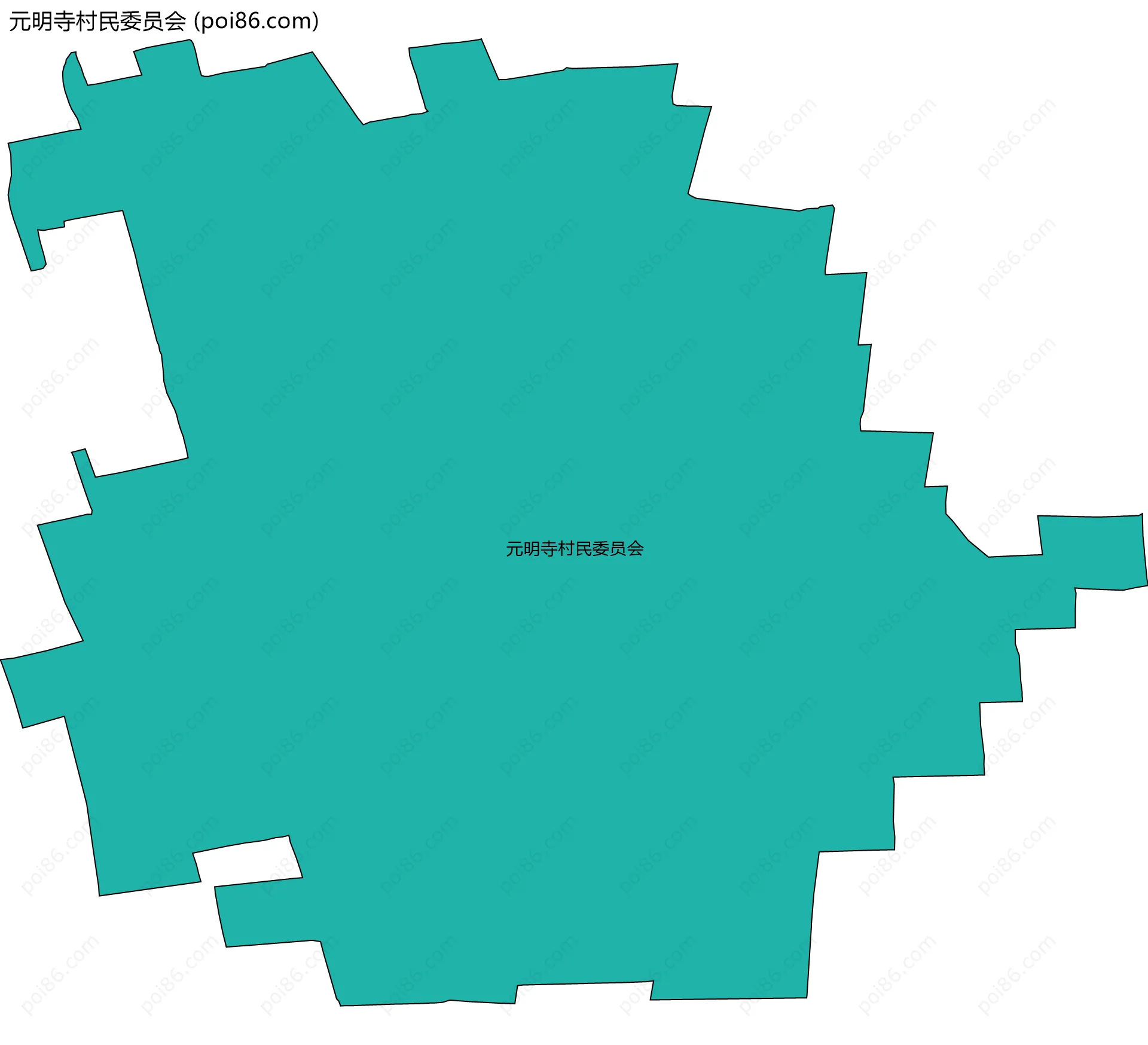 元明寺村民委员会边界地图