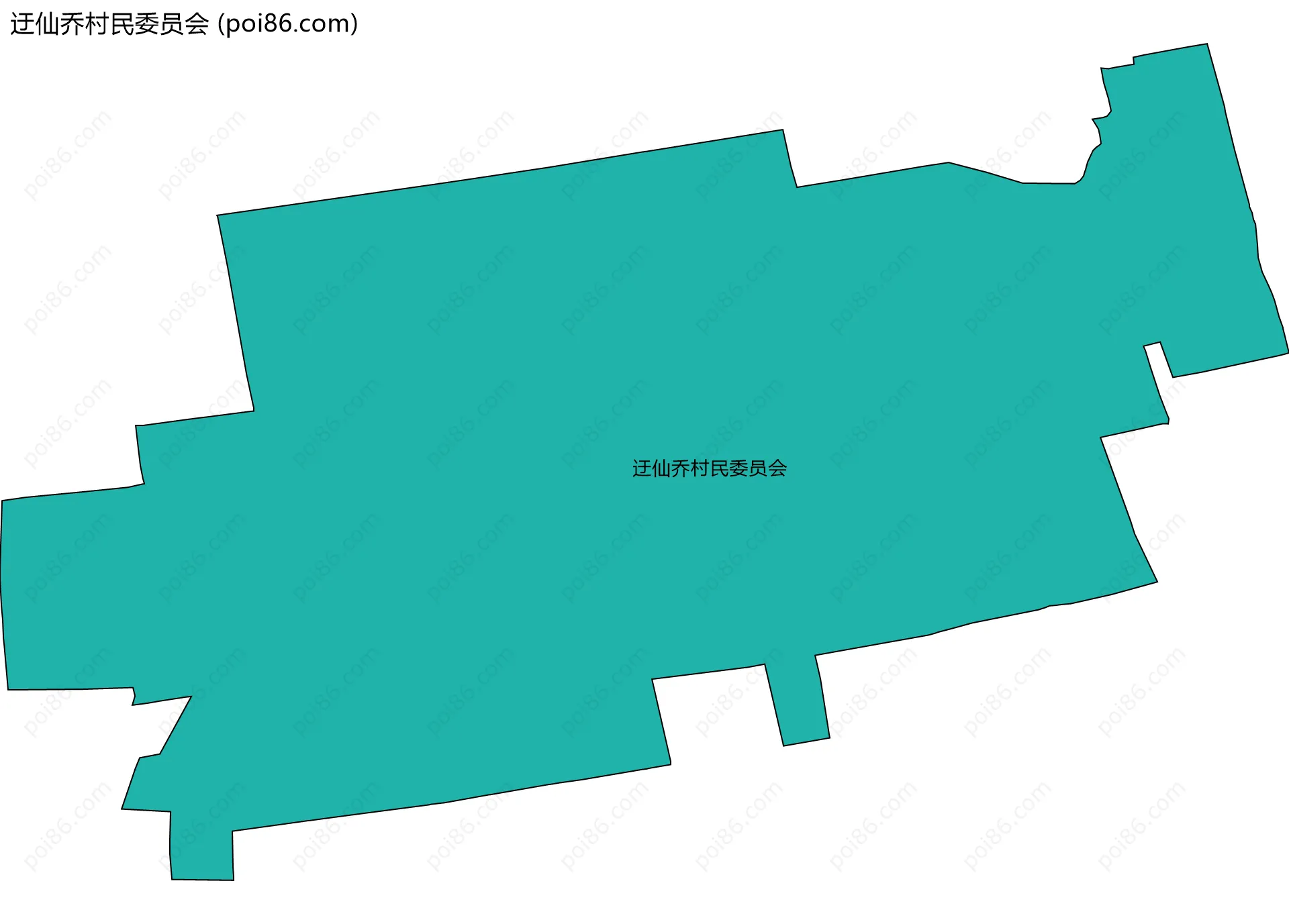迂仙乔村民委员会边界地图