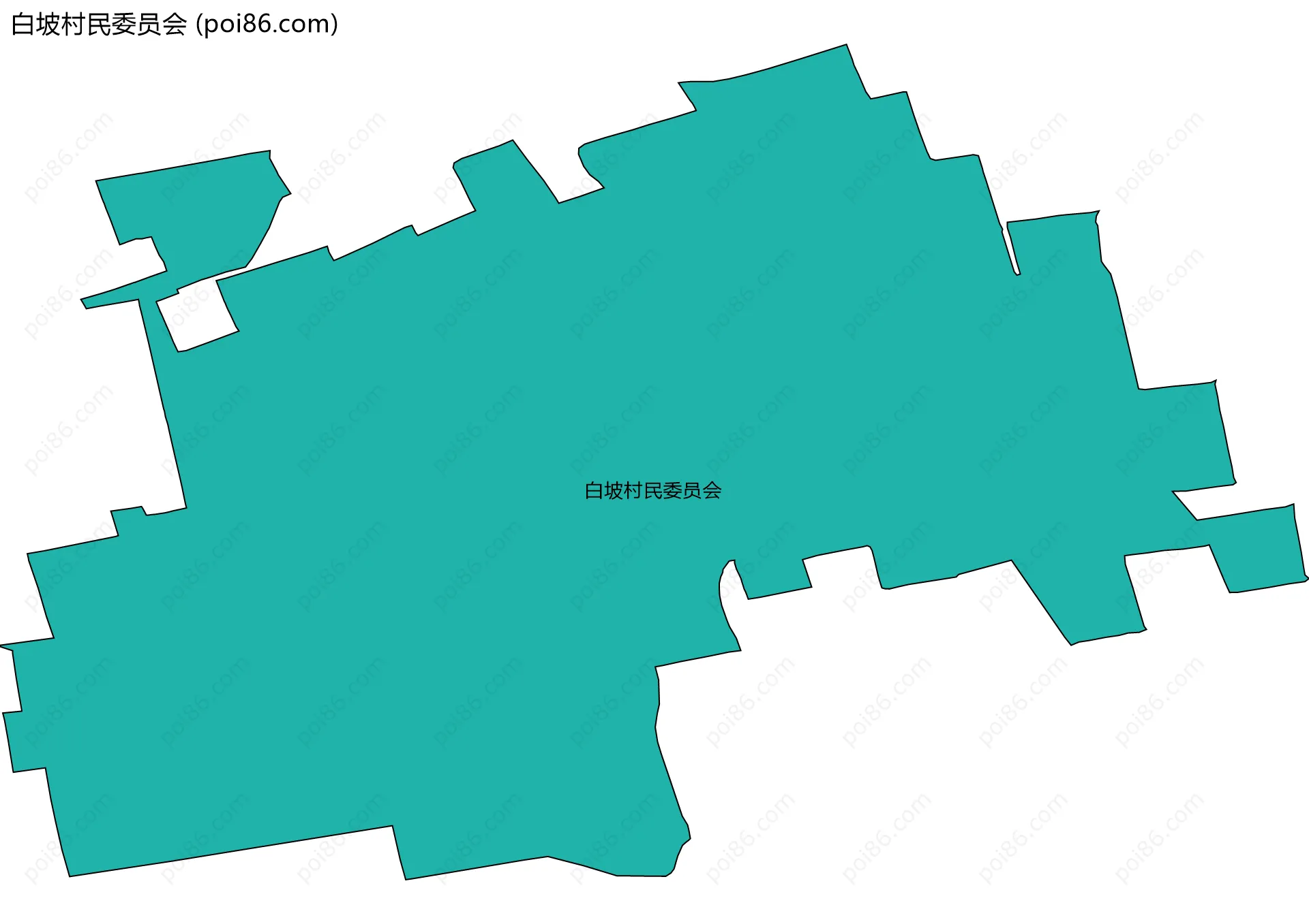 白坡村民委员会边界地图