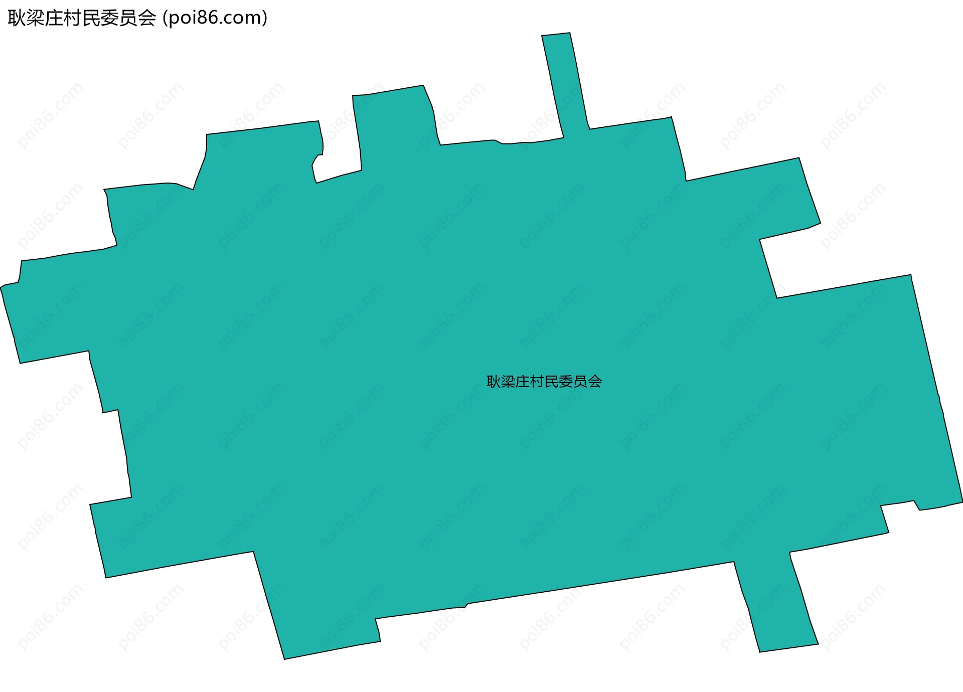 耿梁庄村民委员会边界地图