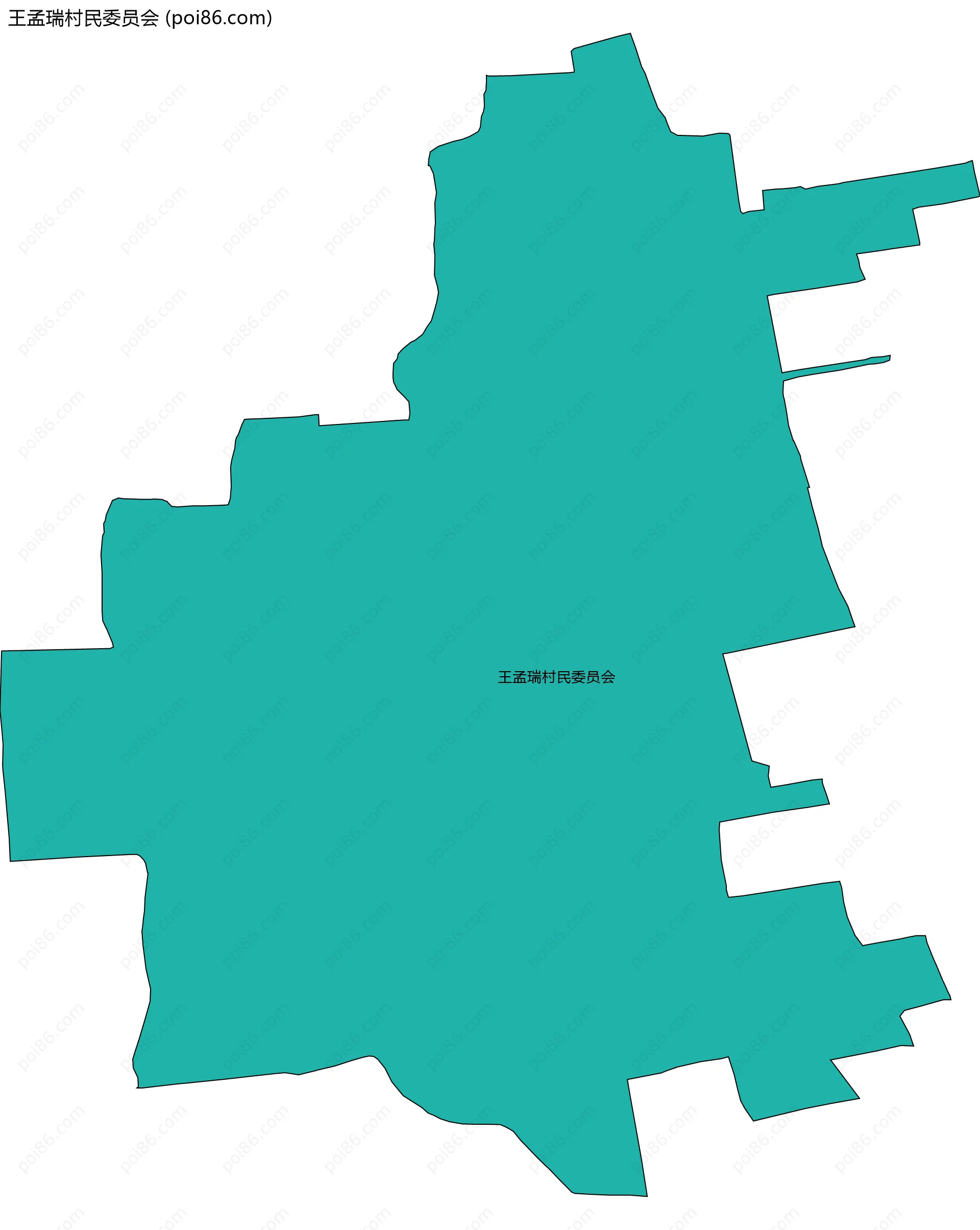 王孟瑞村民委员会边界地图