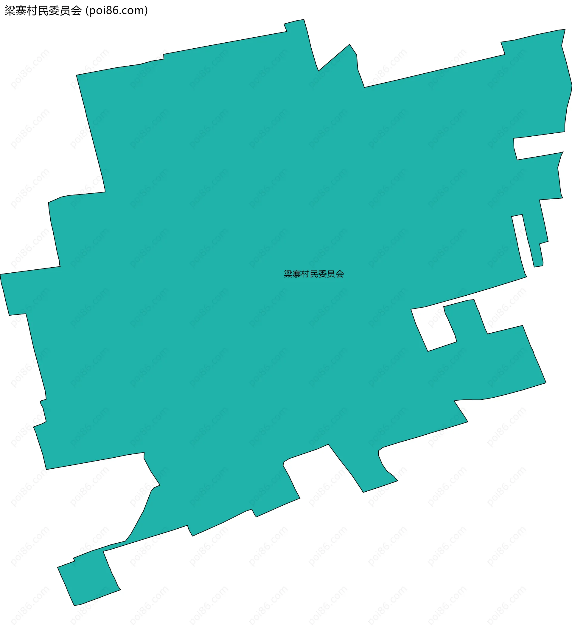 梁寨村民委员会边界地图