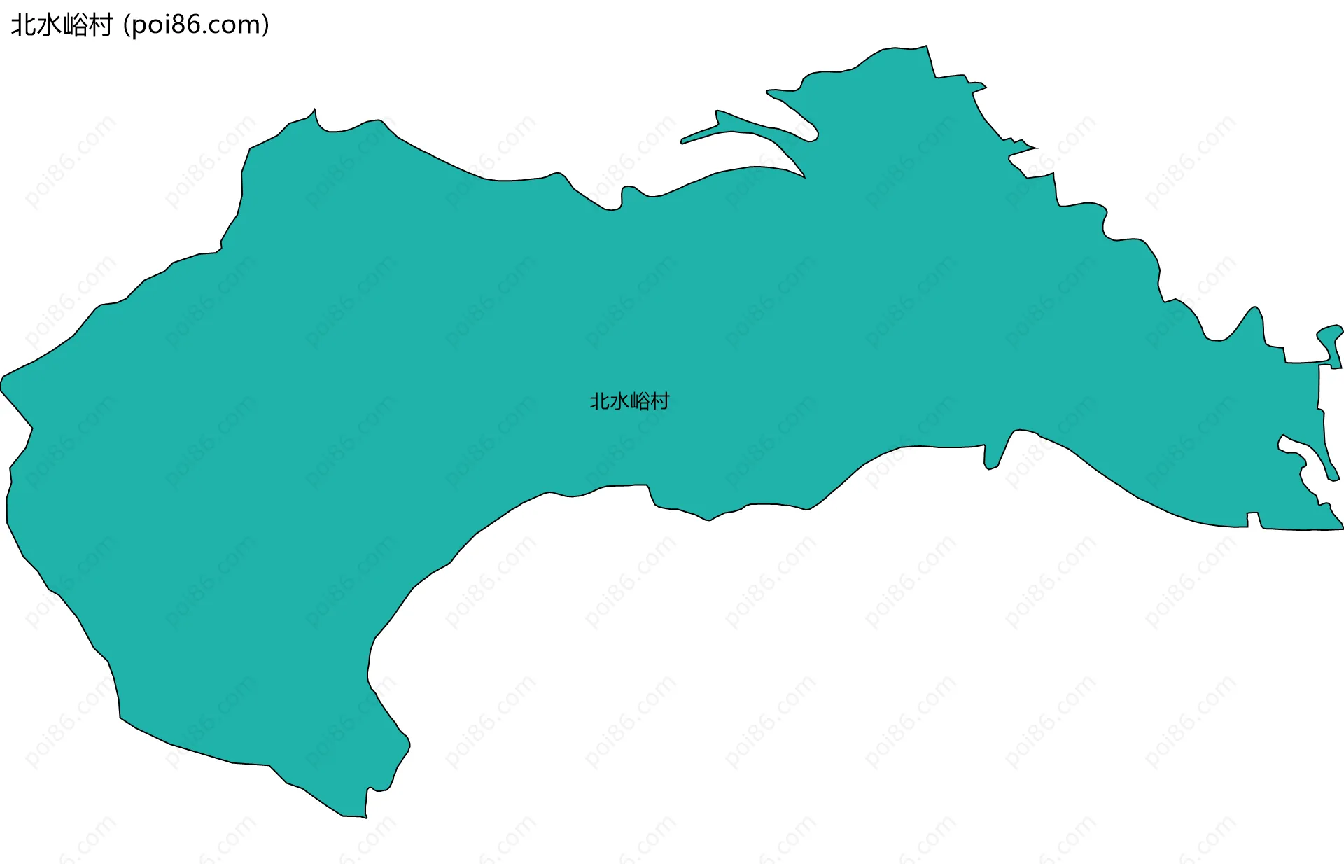北水峪村边界地图