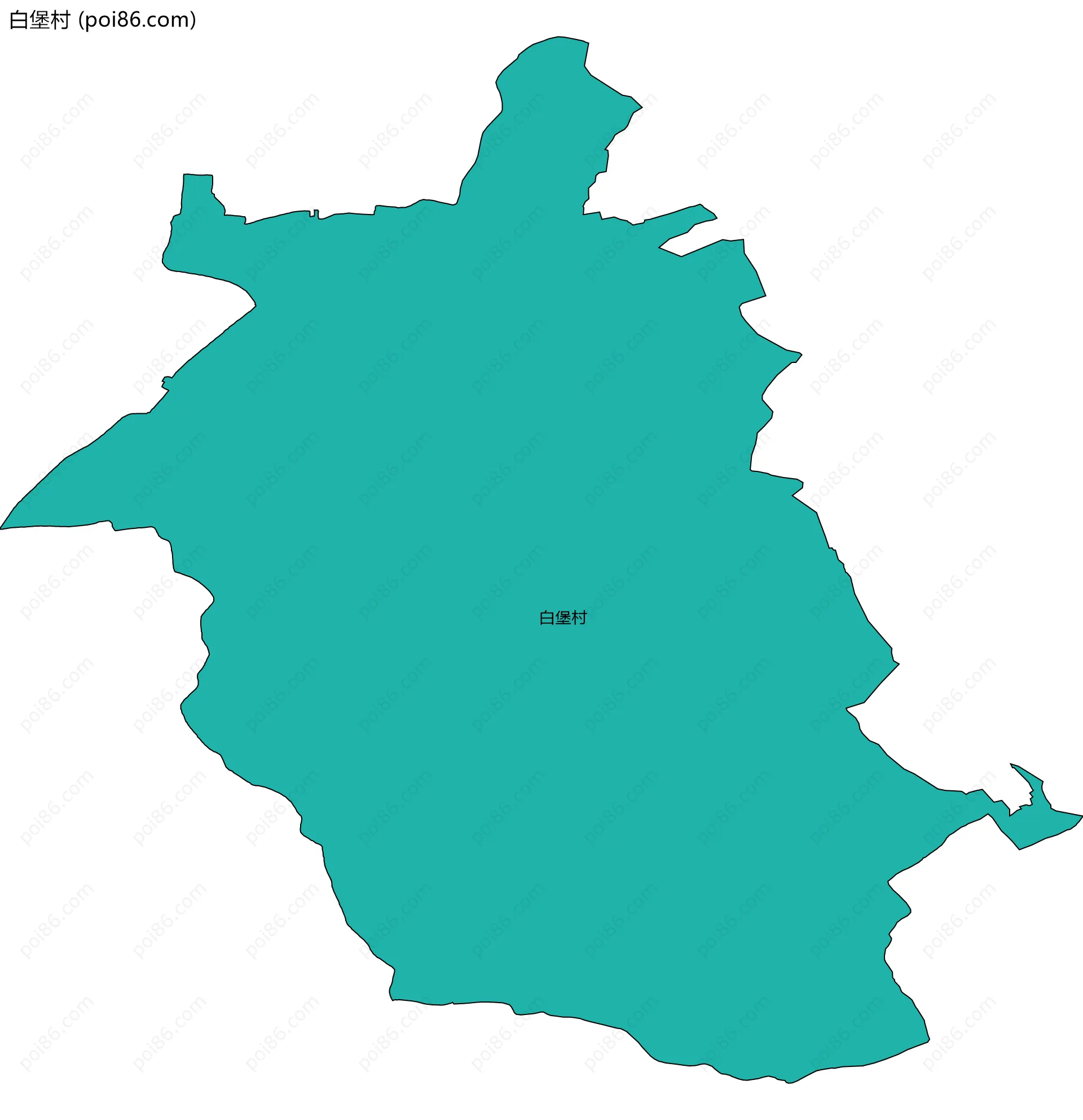 白堡村边界地图