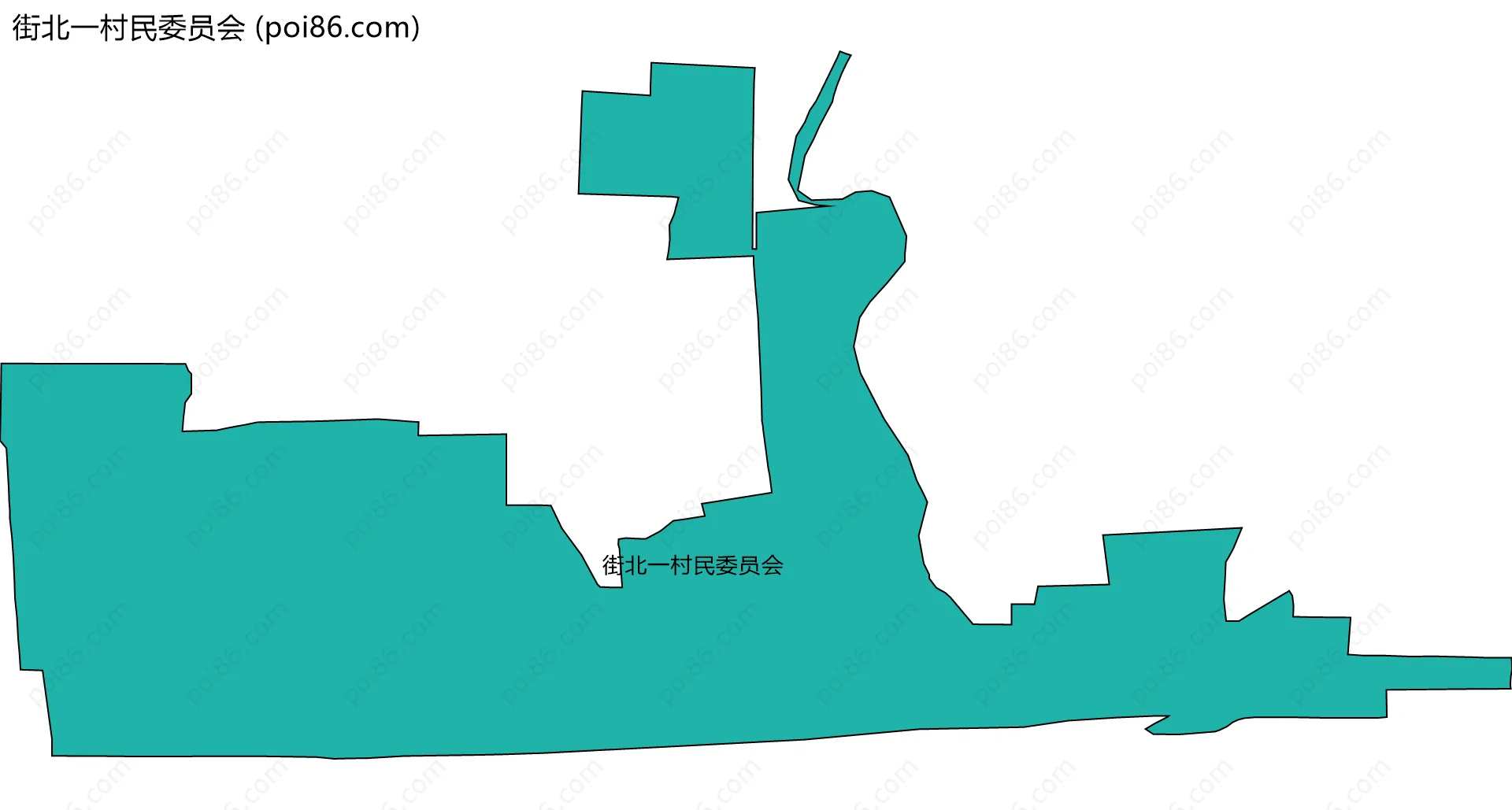 街北一村民委员会边界地图