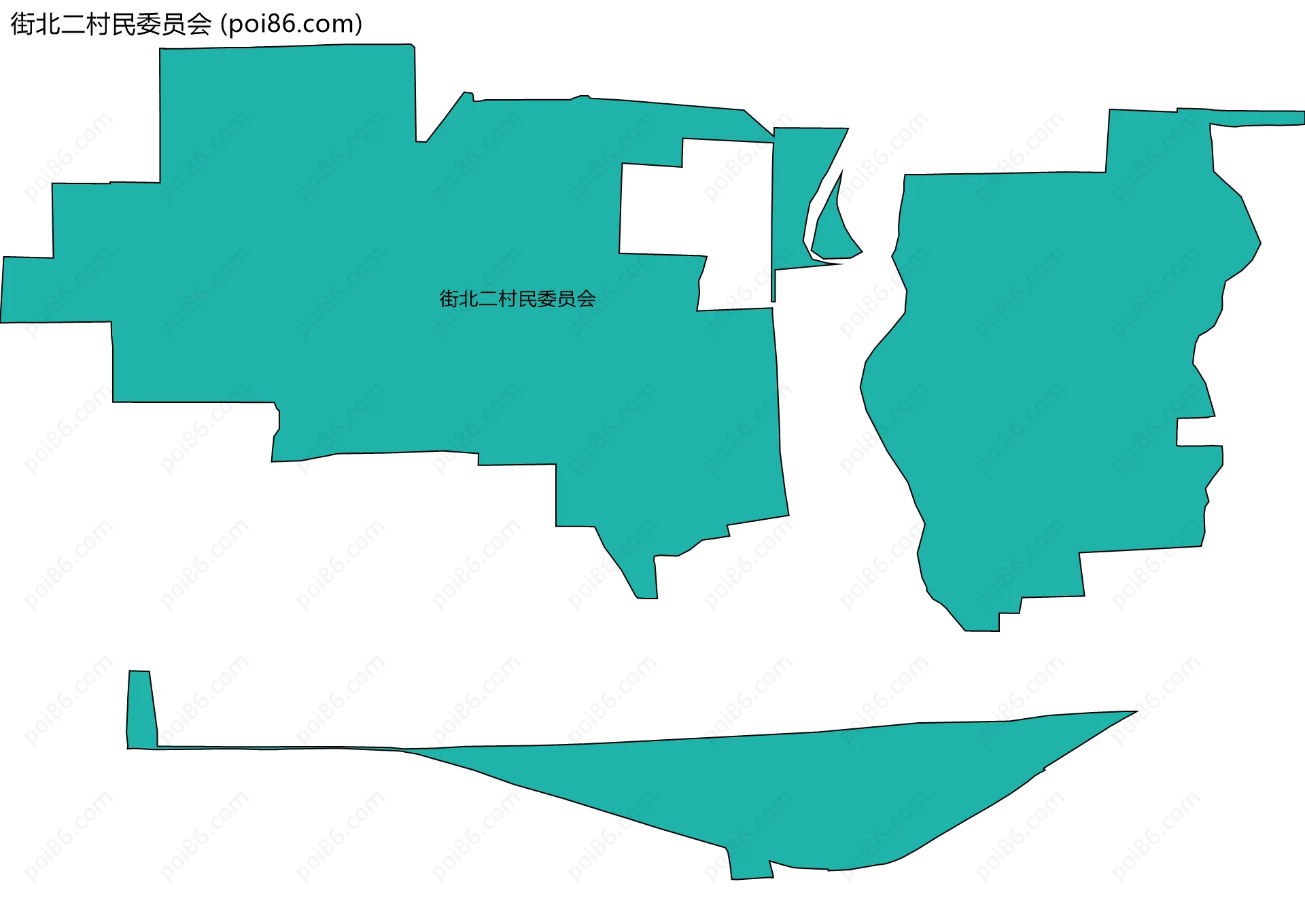 街北二村民委员会边界地图