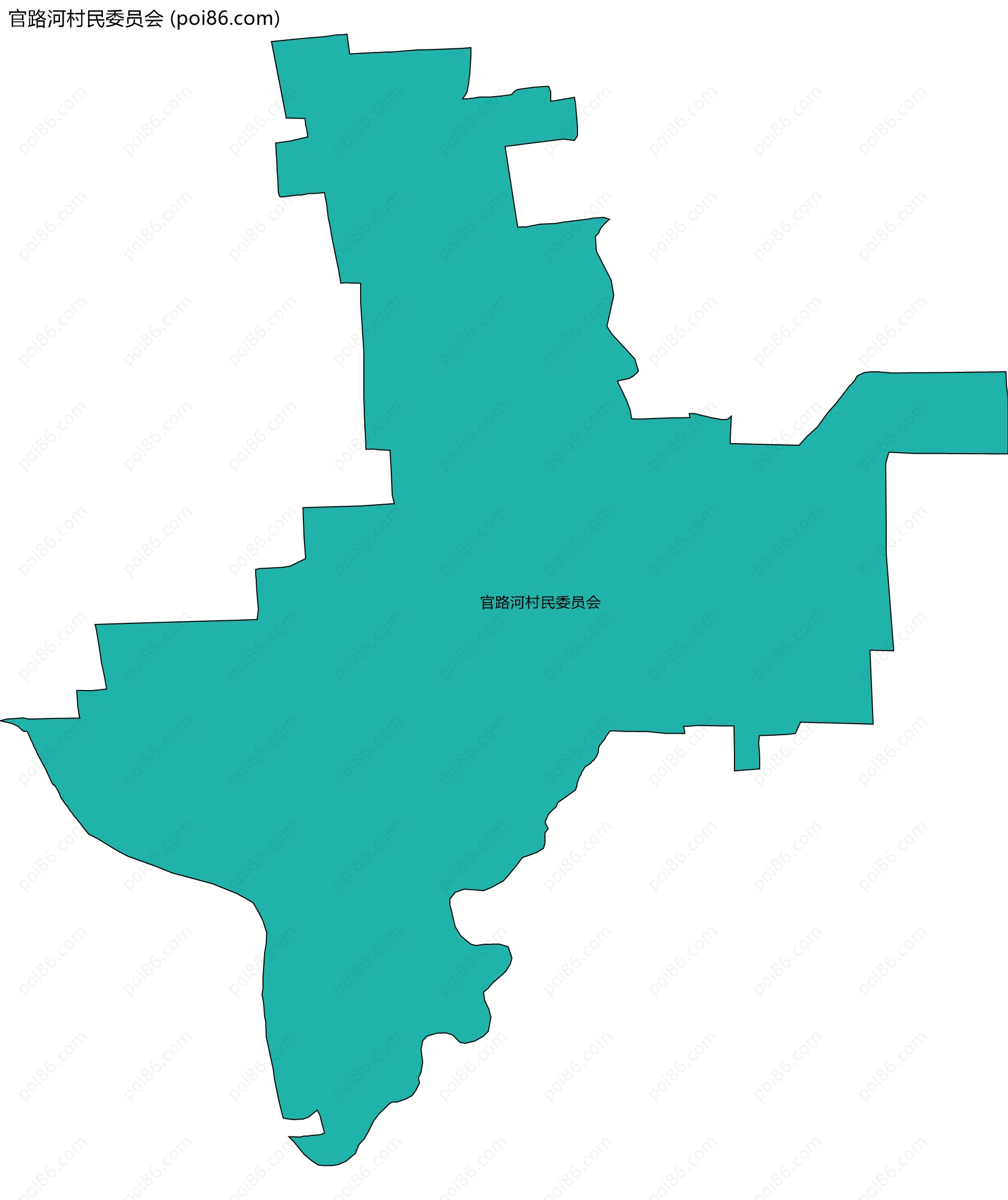 官路河村民委员会边界地图