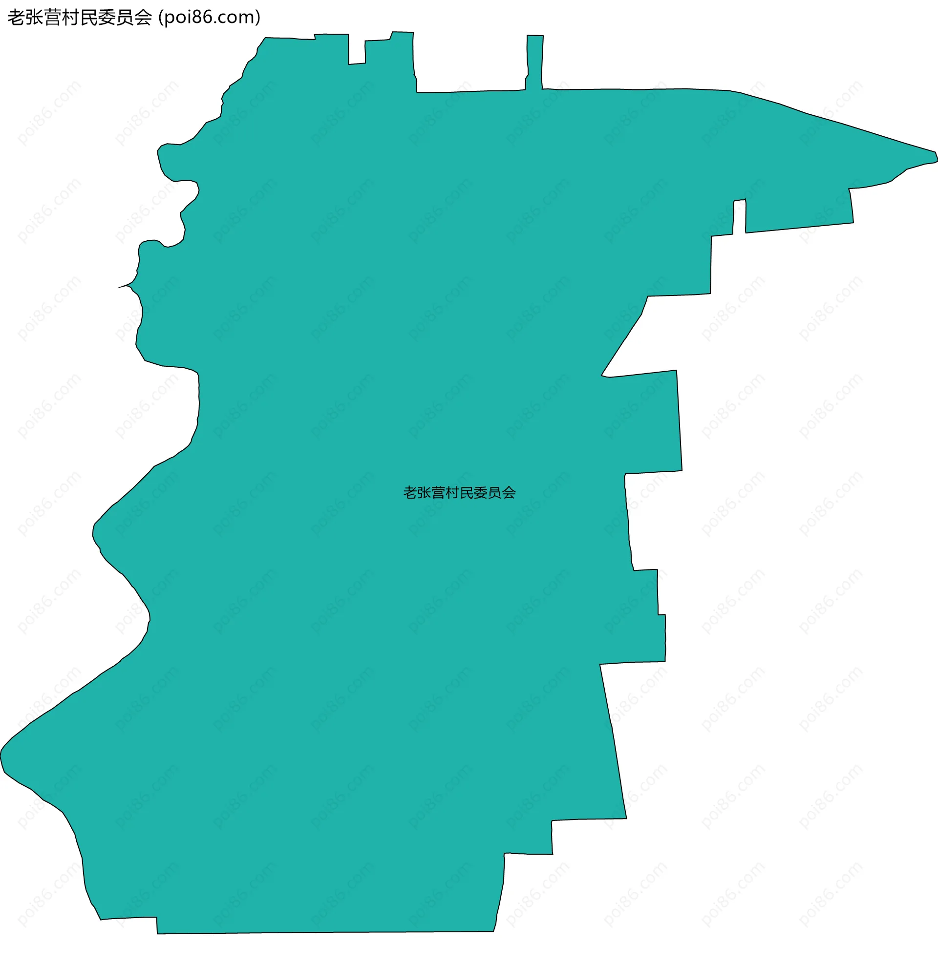 老张营村民委员会边界地图