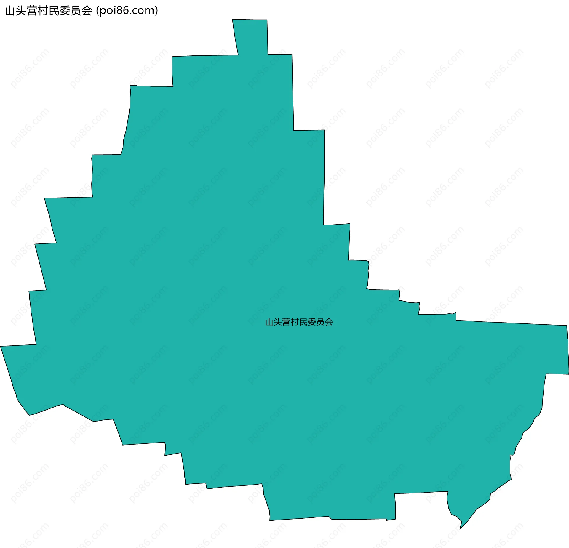 山头营村民委员会边界地图