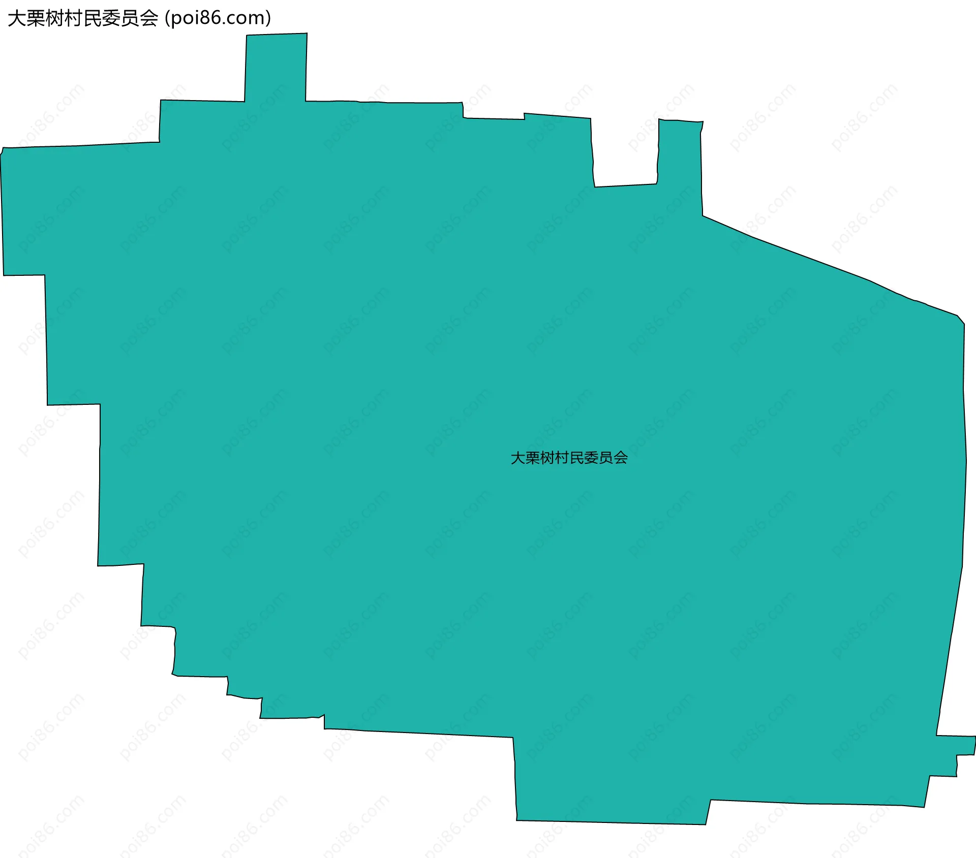 大栗树村民委员会边界地图