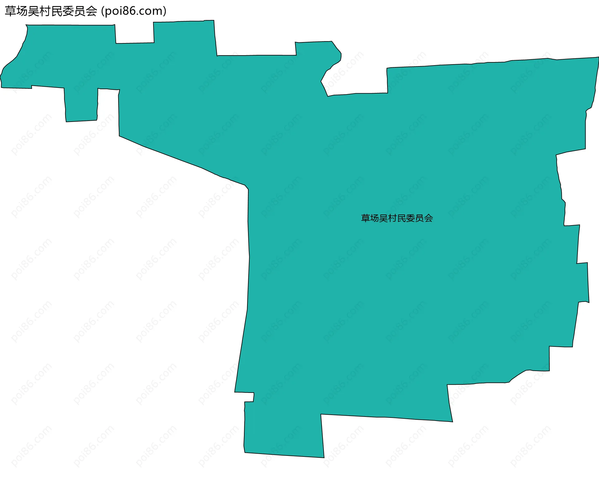 草场吴村民委员会边界地图