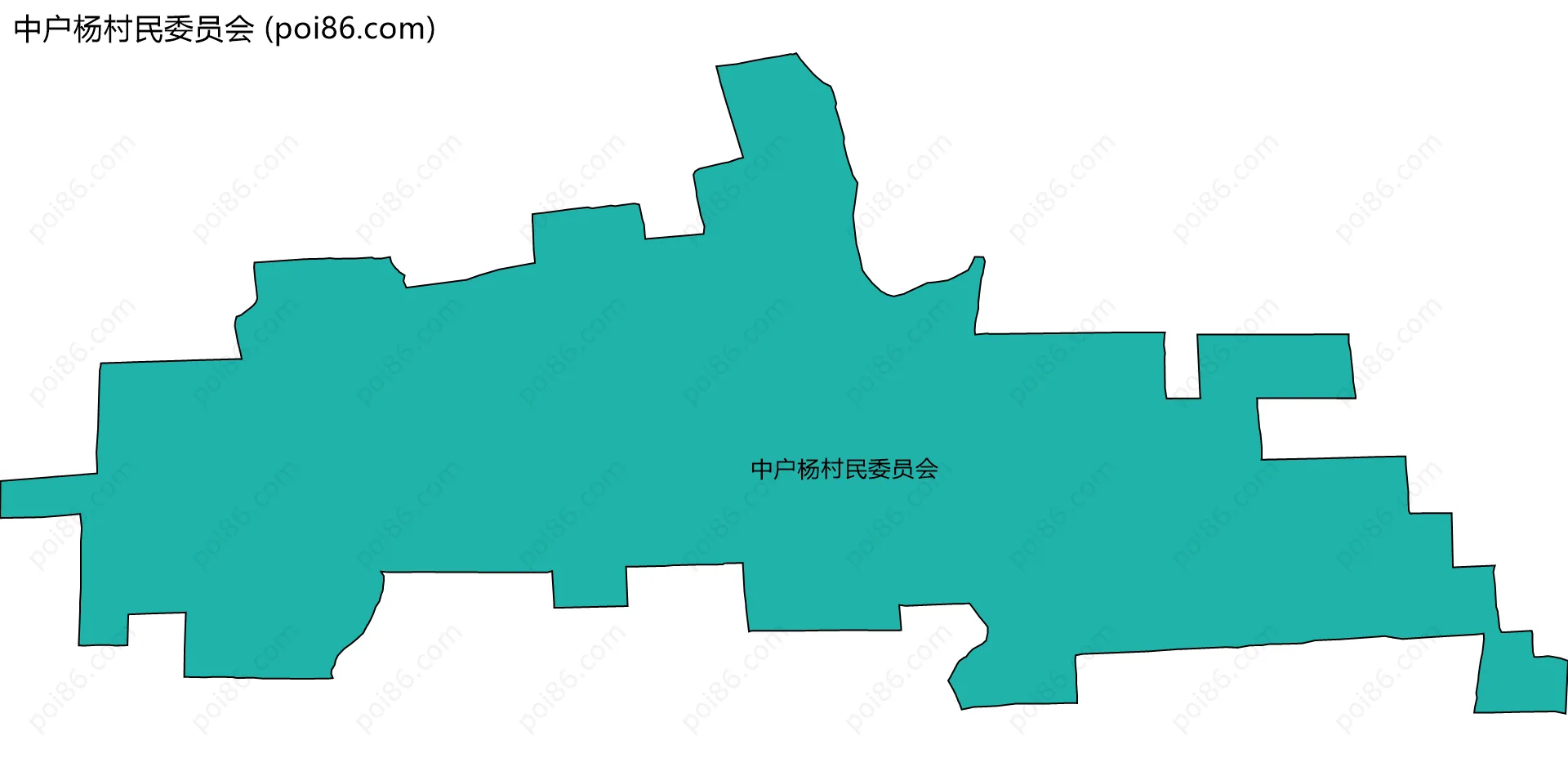 中户杨村民委员会边界地图