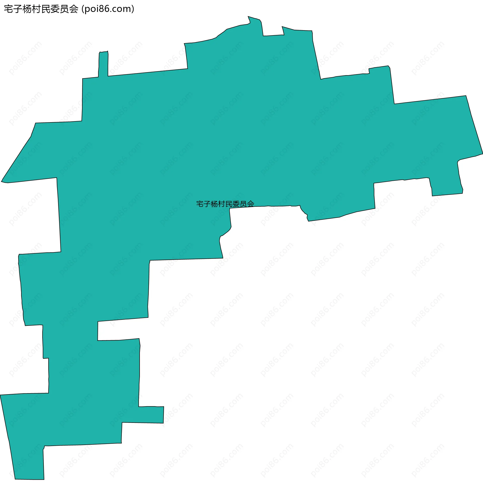 宅子杨村民委员会边界地图
