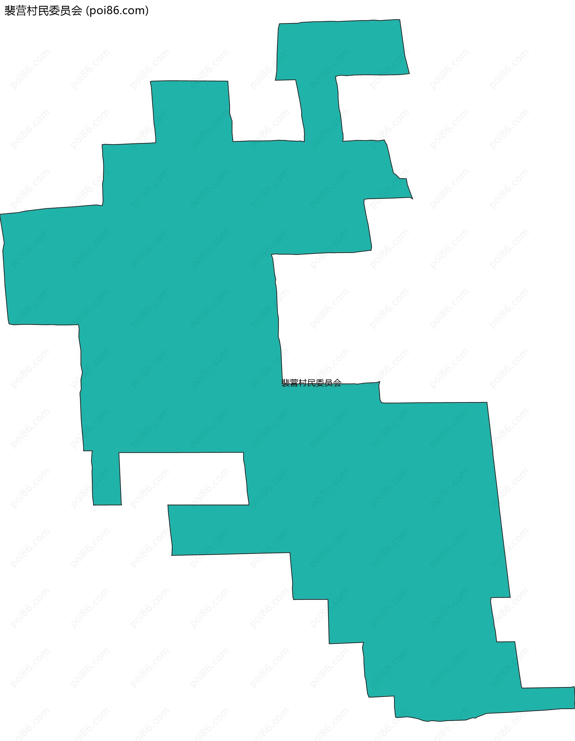 裴营村民委员会边界地图