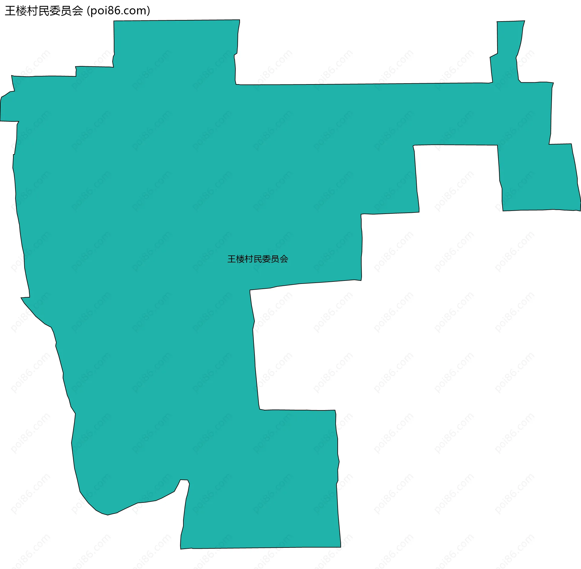 王楼村民委员会边界地图