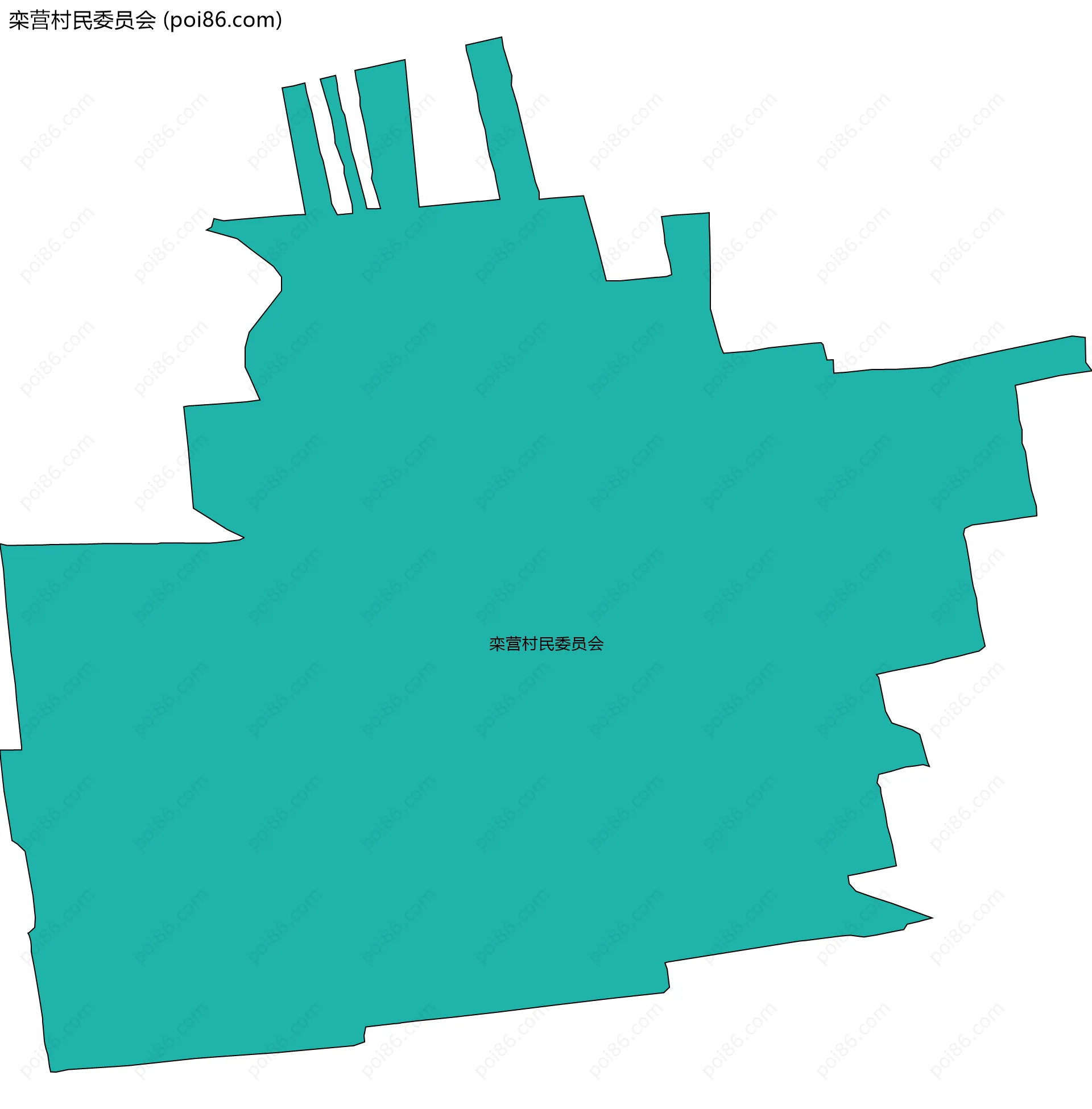 栾营村民委员会边界地图