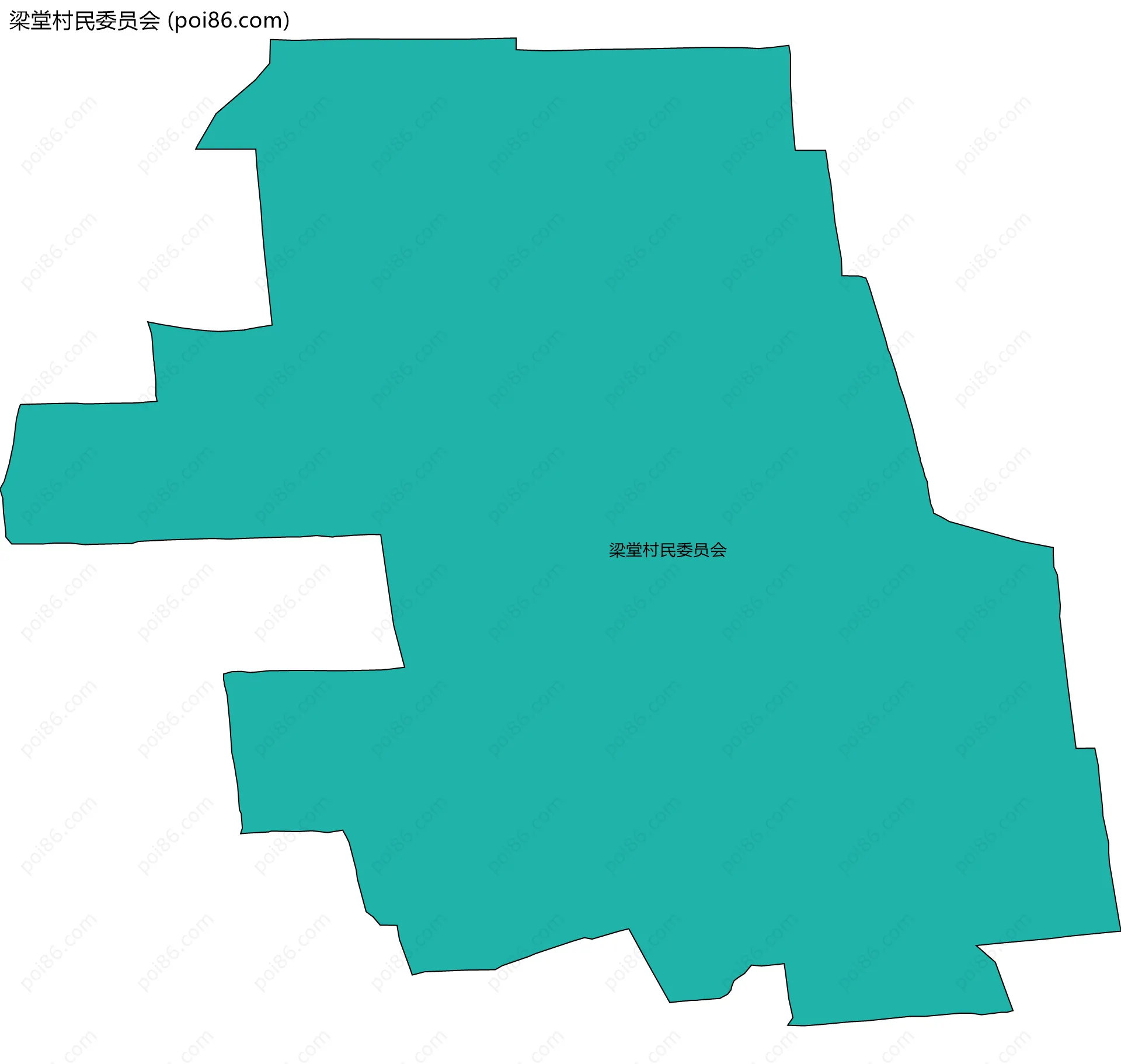 梁堂村民委员会边界地图