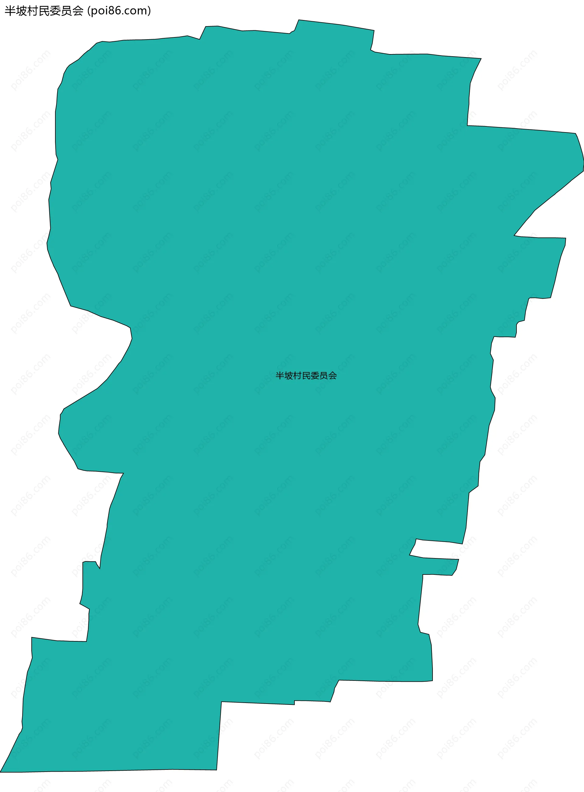半坡村民委员会边界地图