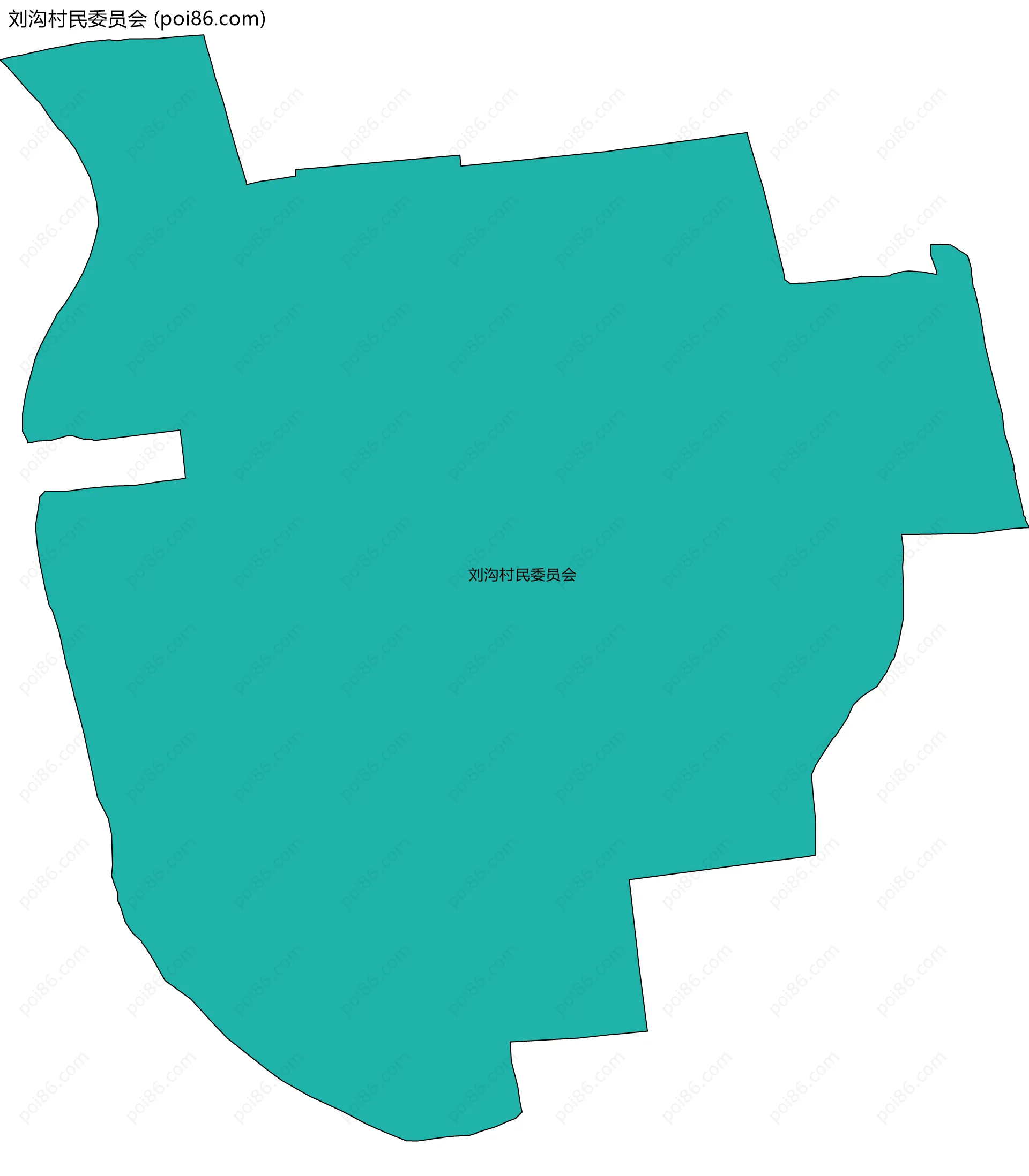 刘沟村民委员会边界地图