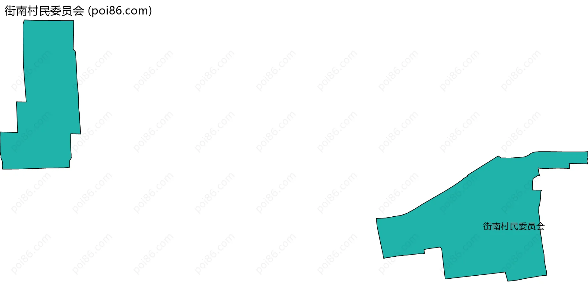 街南村民委员会边界地图