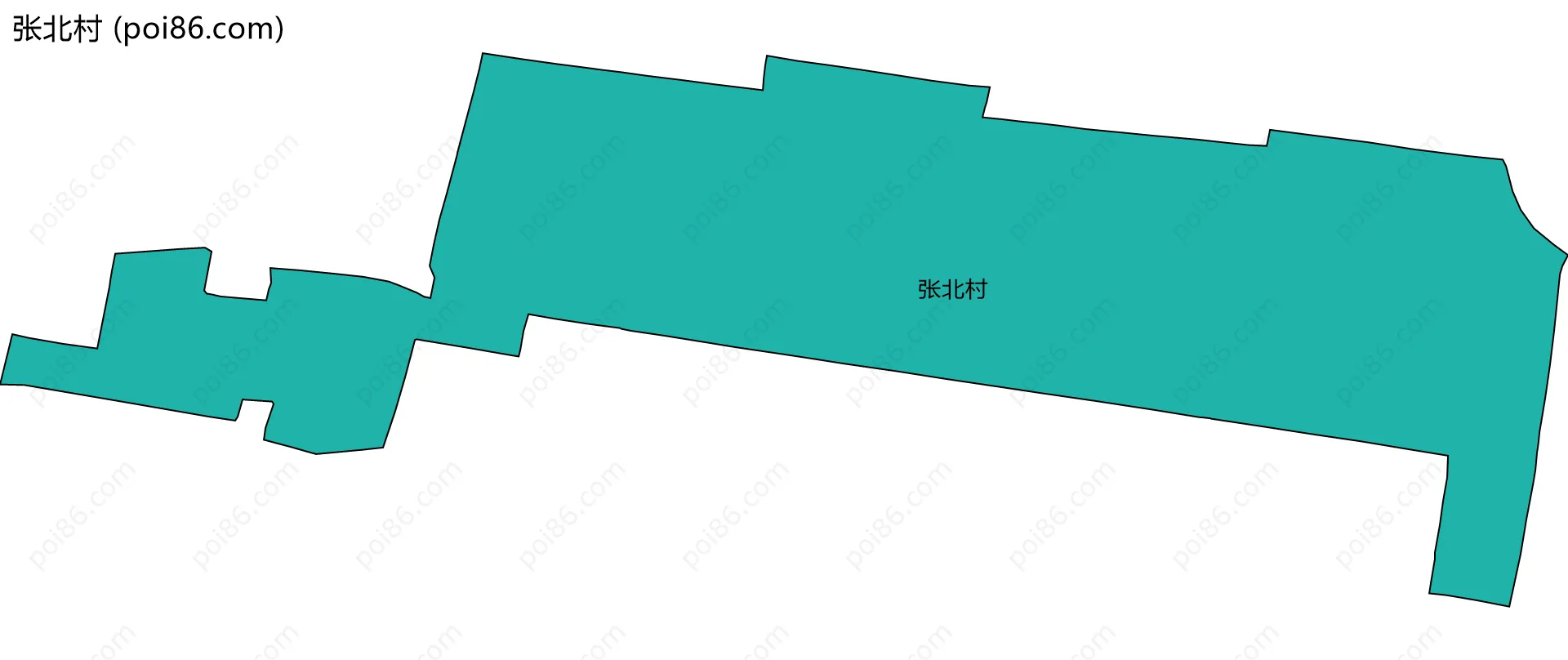 张北村边界地图