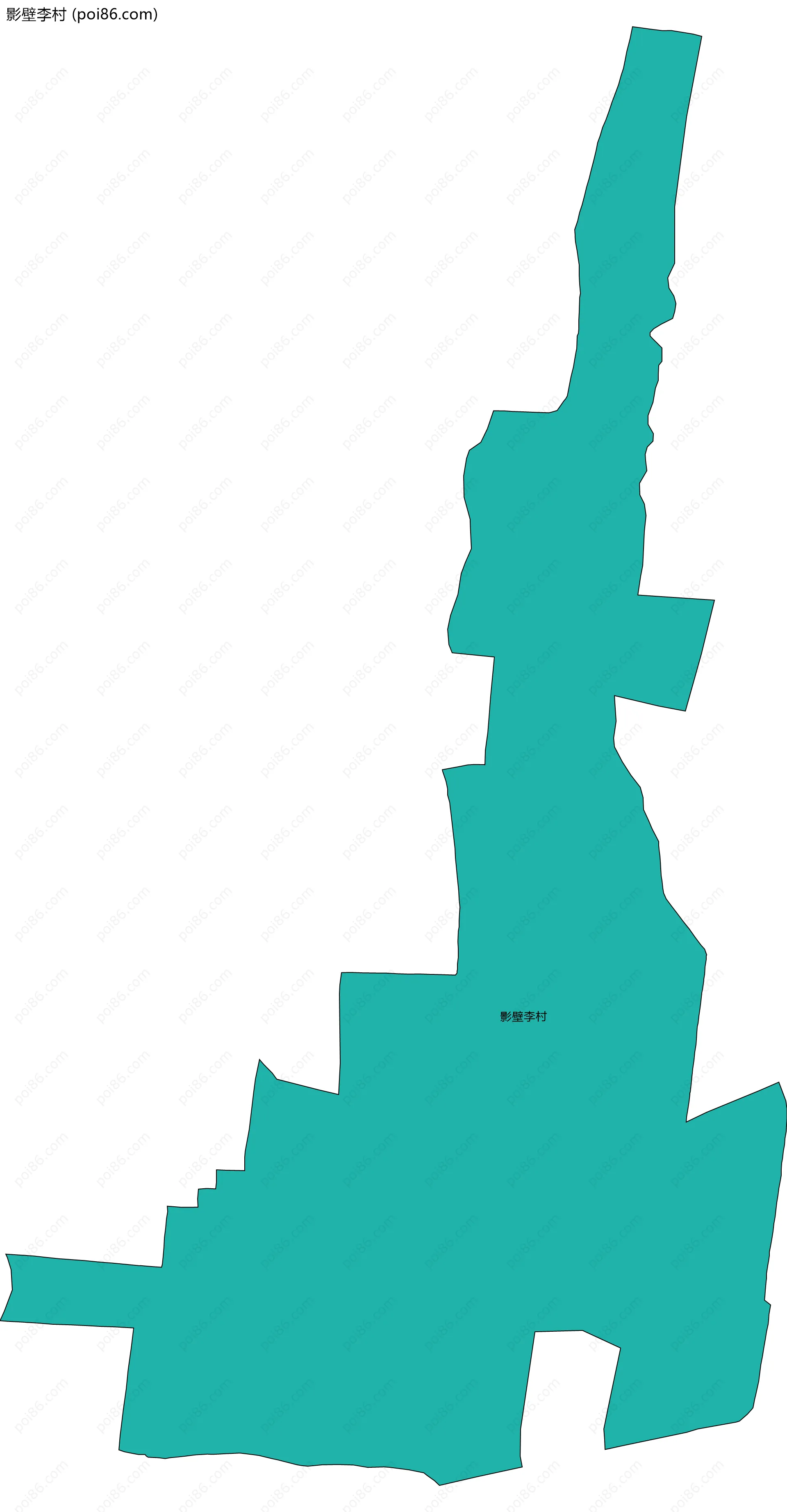 影壁李村边界地图