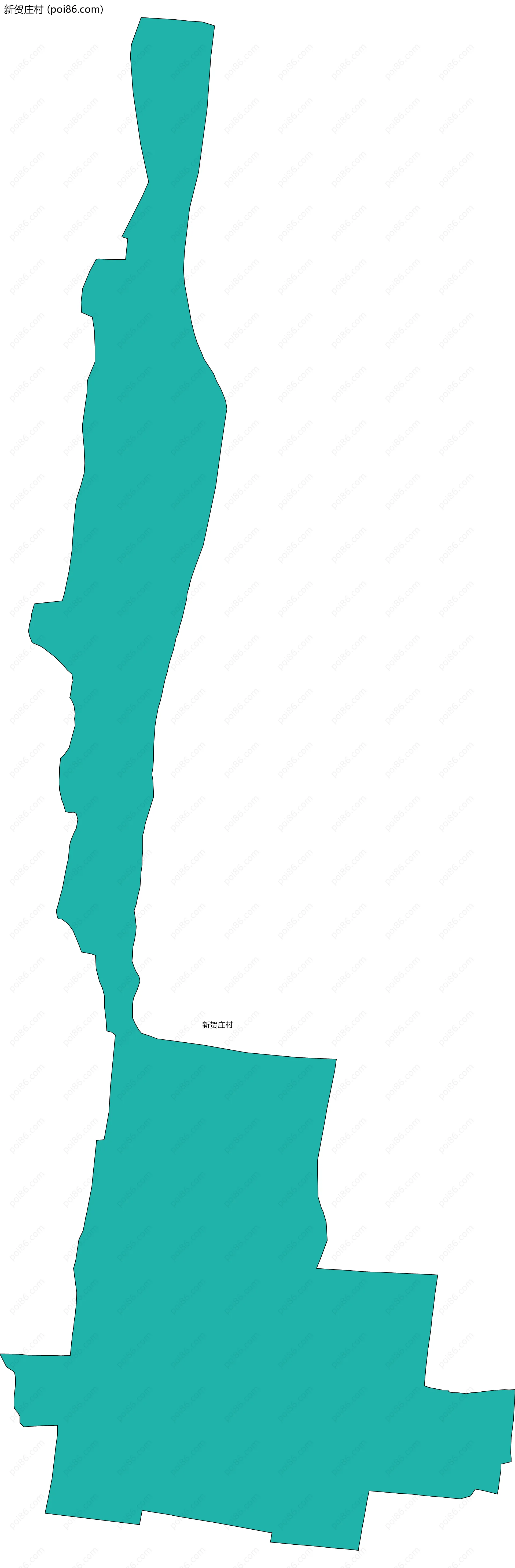 新贺庄村边界地图