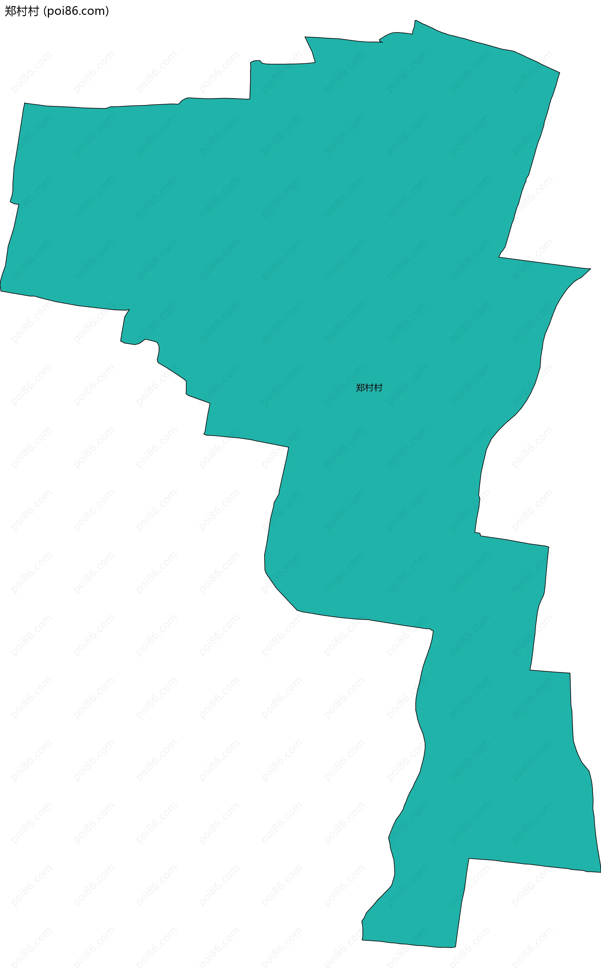 郑村村边界地图